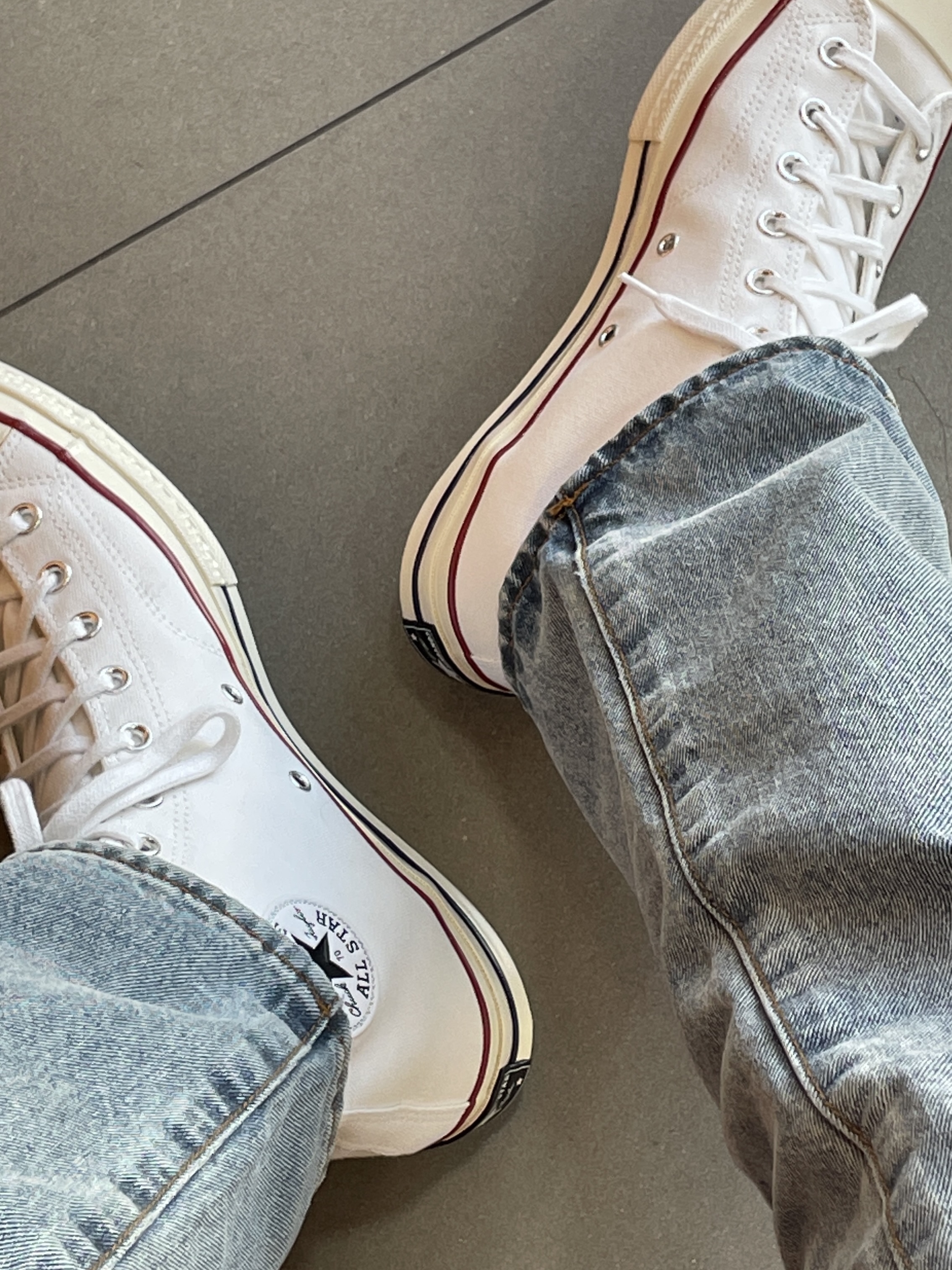 Converse Chuck 70 High Vintage Canvas White 착용 스타일