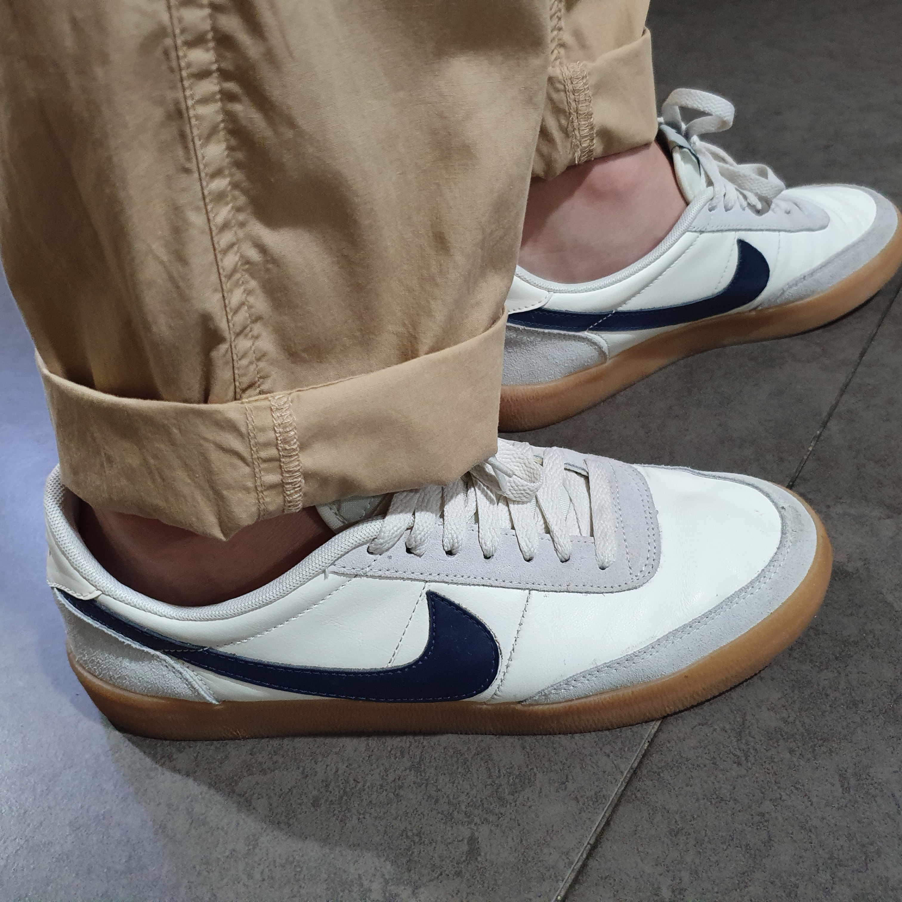 Nike x J.Crew Killshot 2 Sail Midnight Navy 착용 스타일 - 1