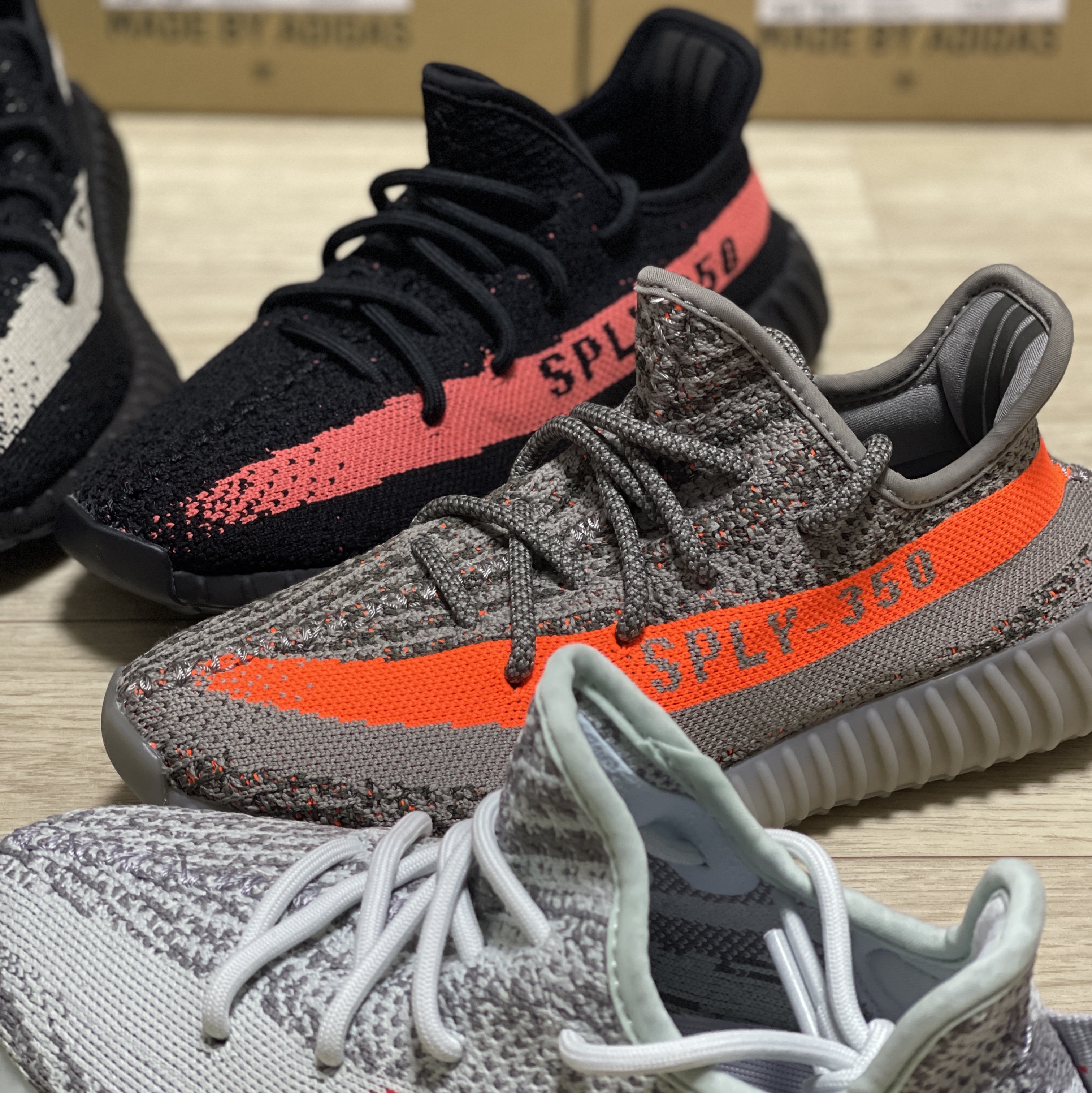 Adidas Yeezy Boost 350 V2 Core Black Red 2022/2023, Adidas Yeezy Boost 350 V2 Bone 착용 스타일 - 4