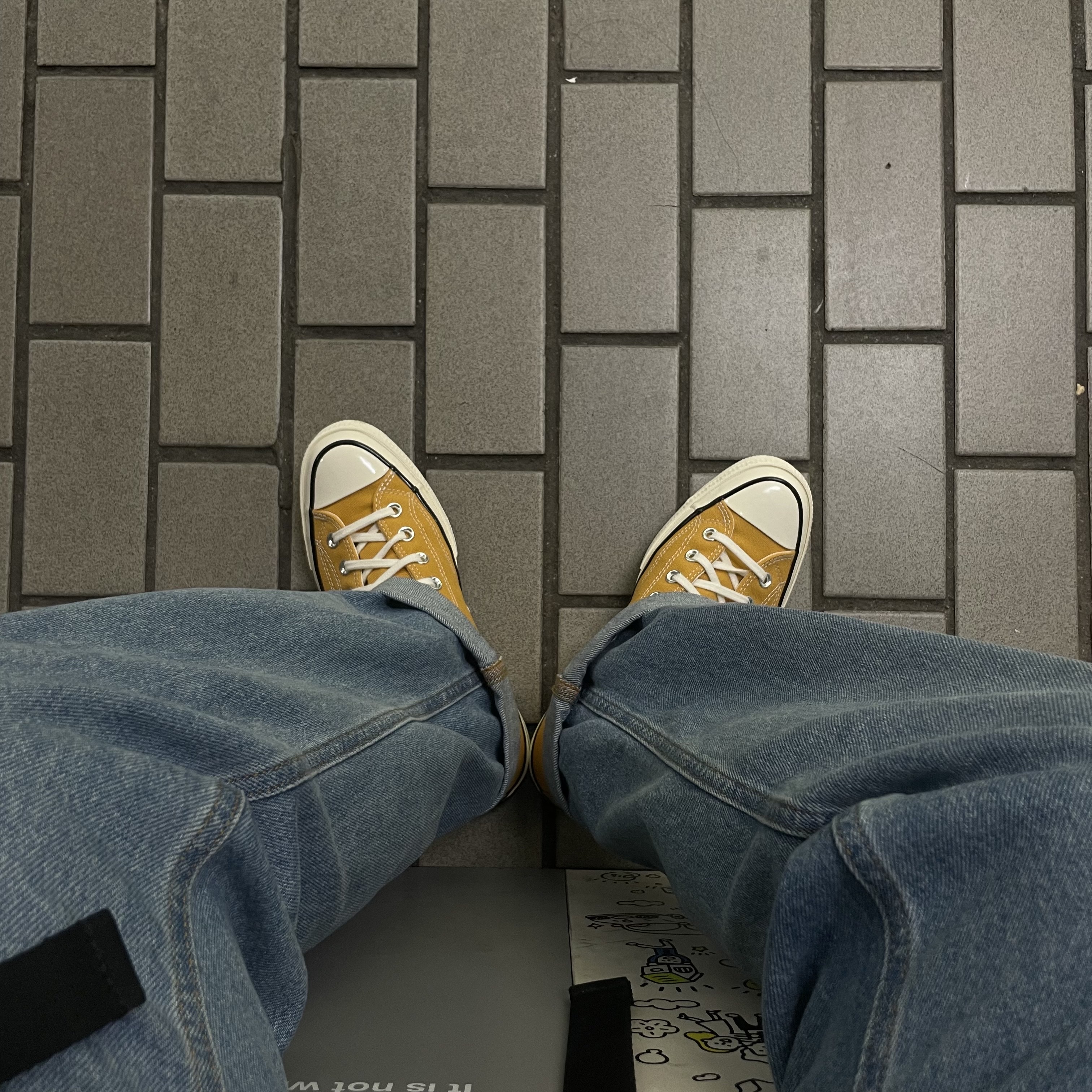 Converse Chuck 70 High Vintage Canvas Sunflower 착용 스타일