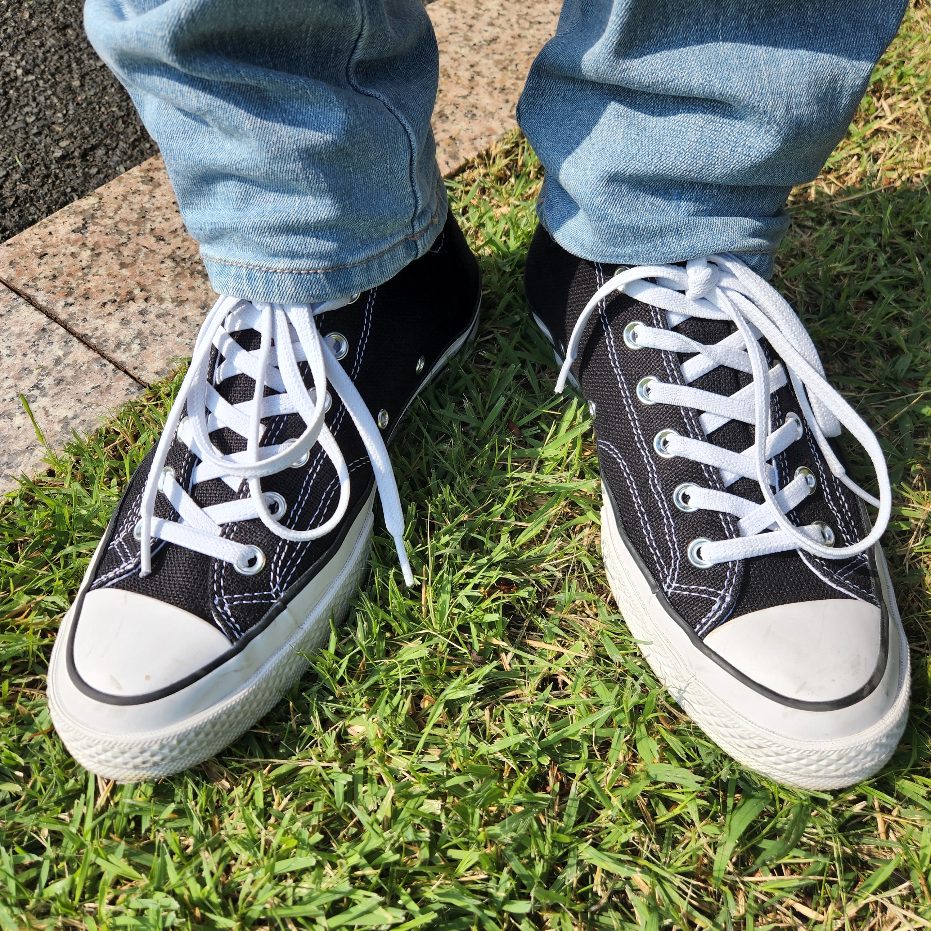 Converse x Stussy Chuck 70 High Black 착용 스타일