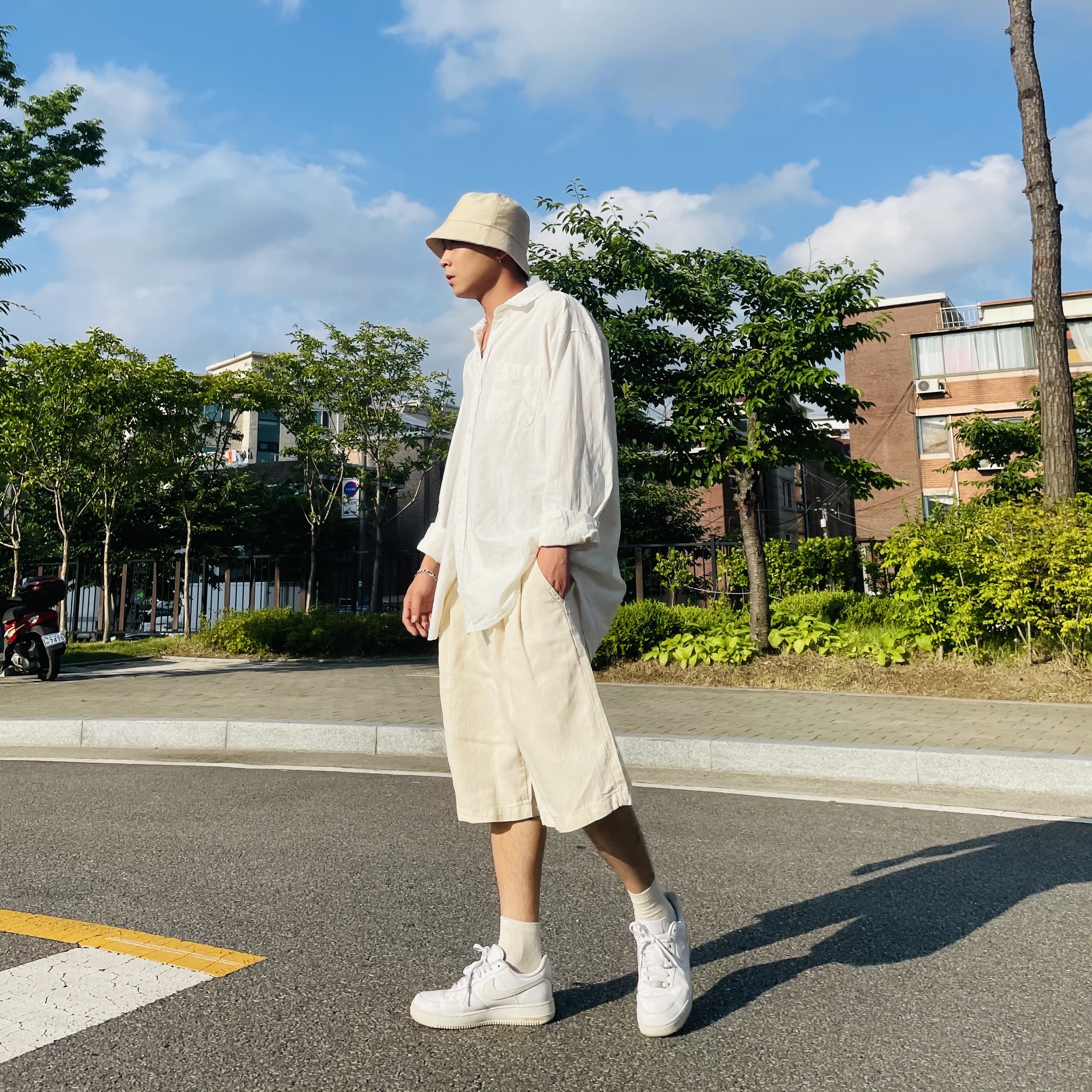 Nike Air Force 1 '07 Low White 착용 스타일