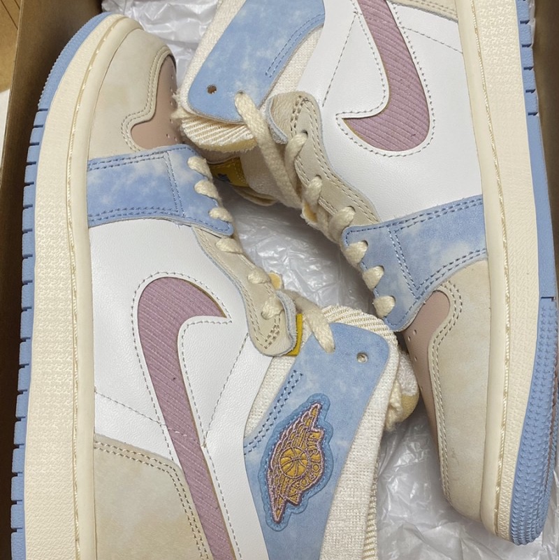 (W) Jordan 1 Zoom Air CMFT Pink Oxford Plum Fog 착용 스타일 - 2