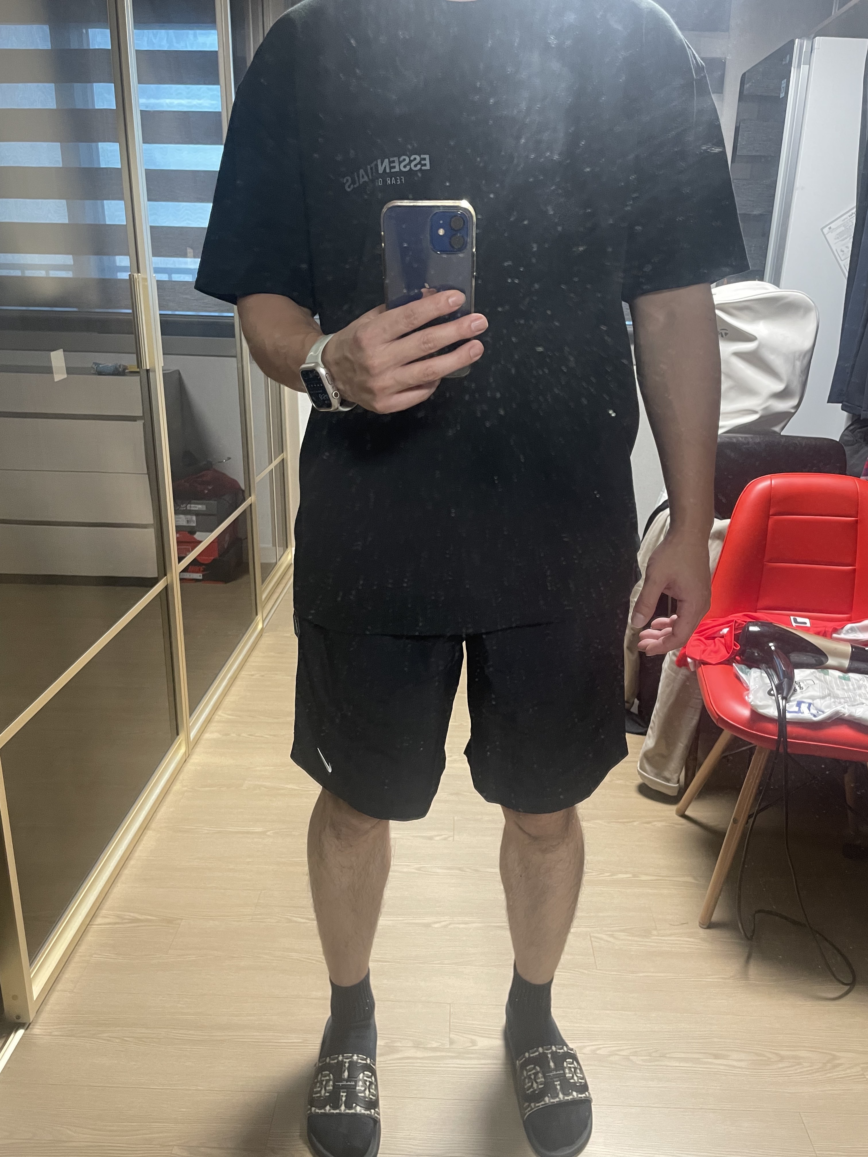 Nike NRG Solo Swoosh Shorts Black - US/EU 착용 스타일