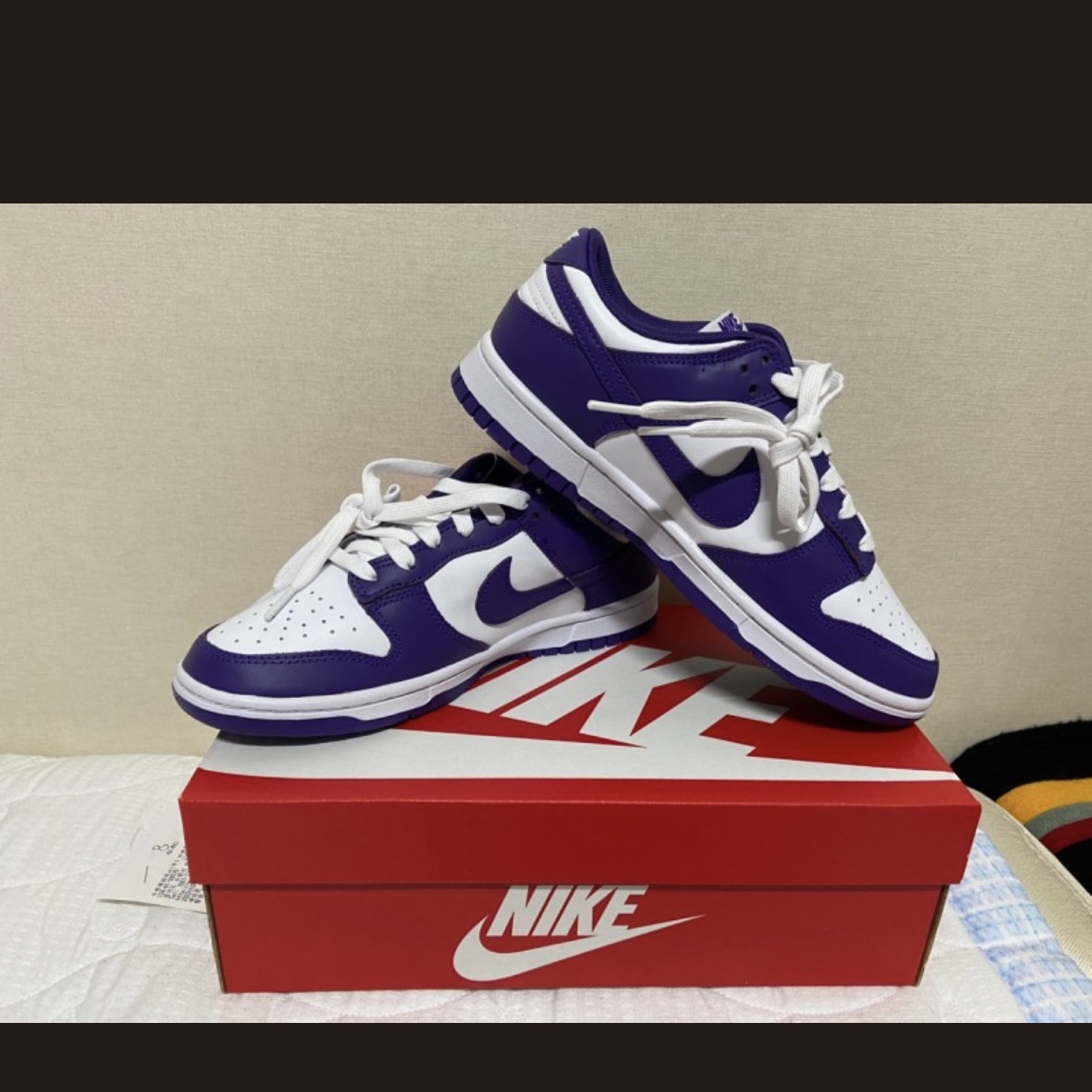 Nike Dunk Low Retro Championship Court Purple 착용 스타일