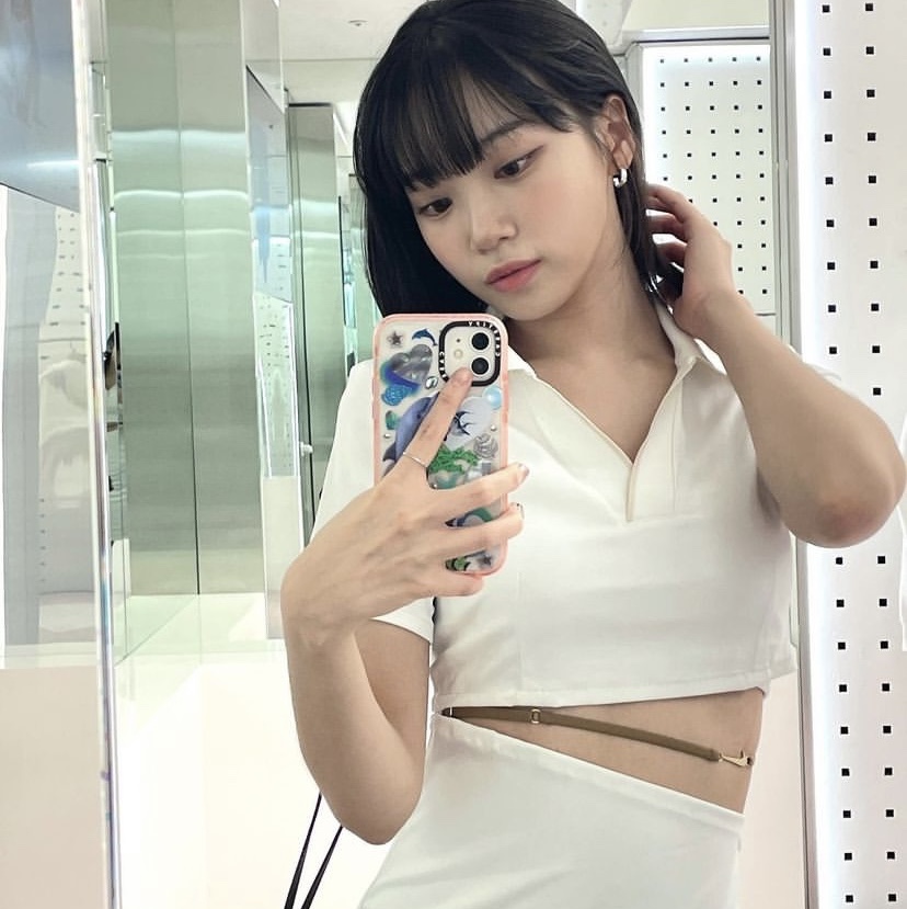 (W) Nike x Jacquemus NRG Short Sleeve Polo Dress White - Asia 착용 스타일 - 2