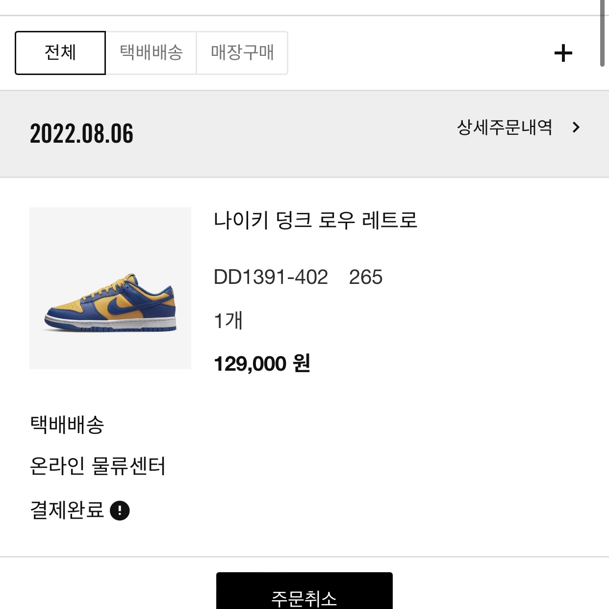 Nike Dunk Low Retro Blue Jay and University Gold 착용 스타일