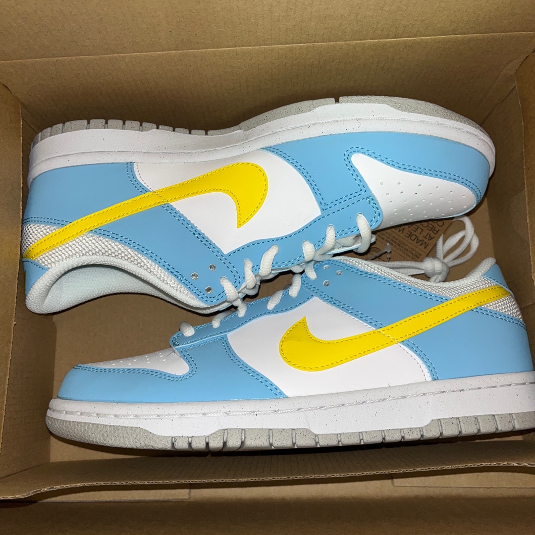 (GS) Nike Dunk Low Next Nature Blue Chill Yellow Strike 착용 스타일