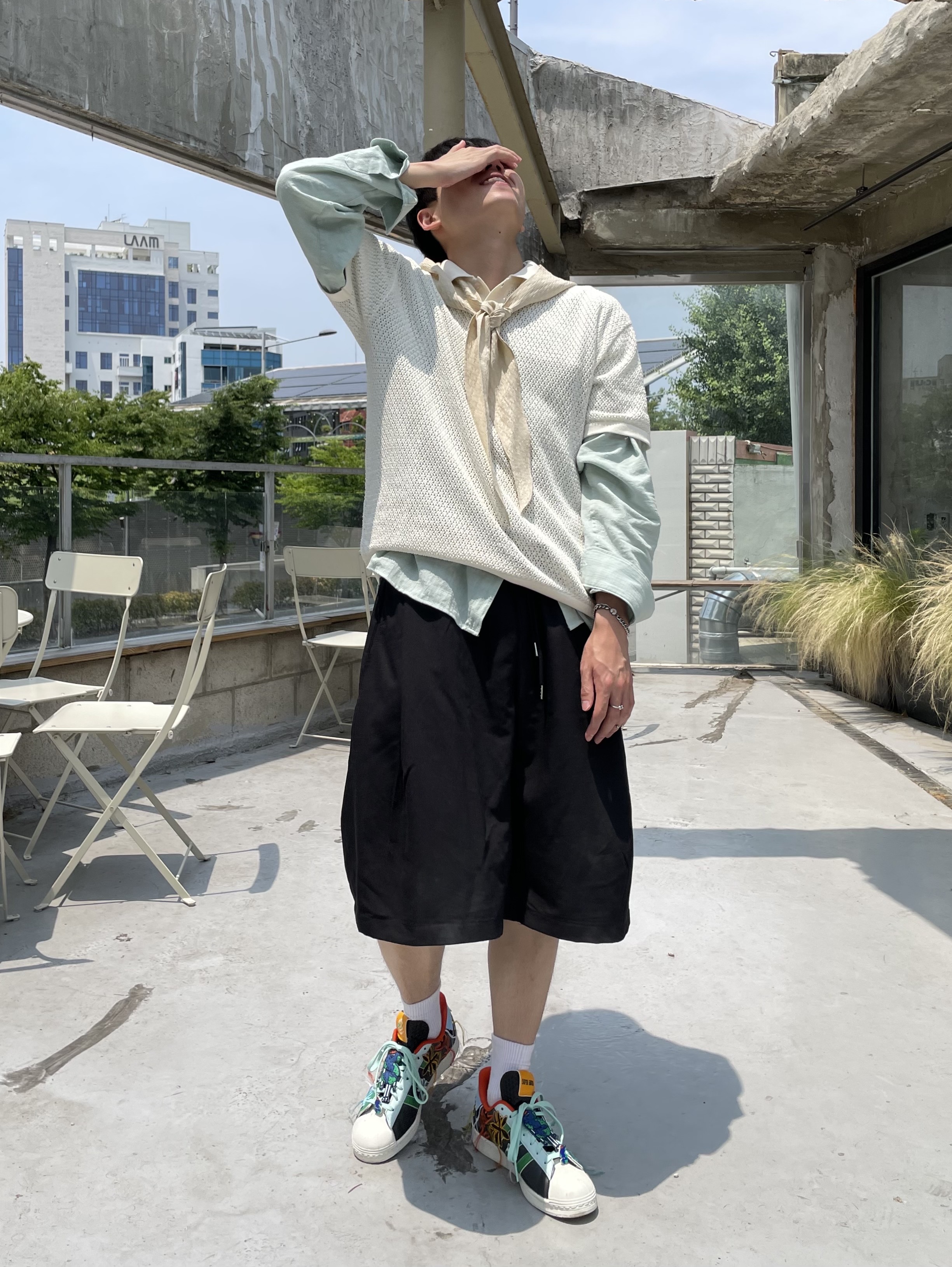 Adidas x Sean Wotherspoon Superstar Superearth Black 착용 스타일 - 1