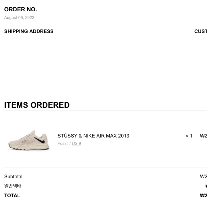 Nike x Stussy Air Max 2013 Fossil 착용 스타일