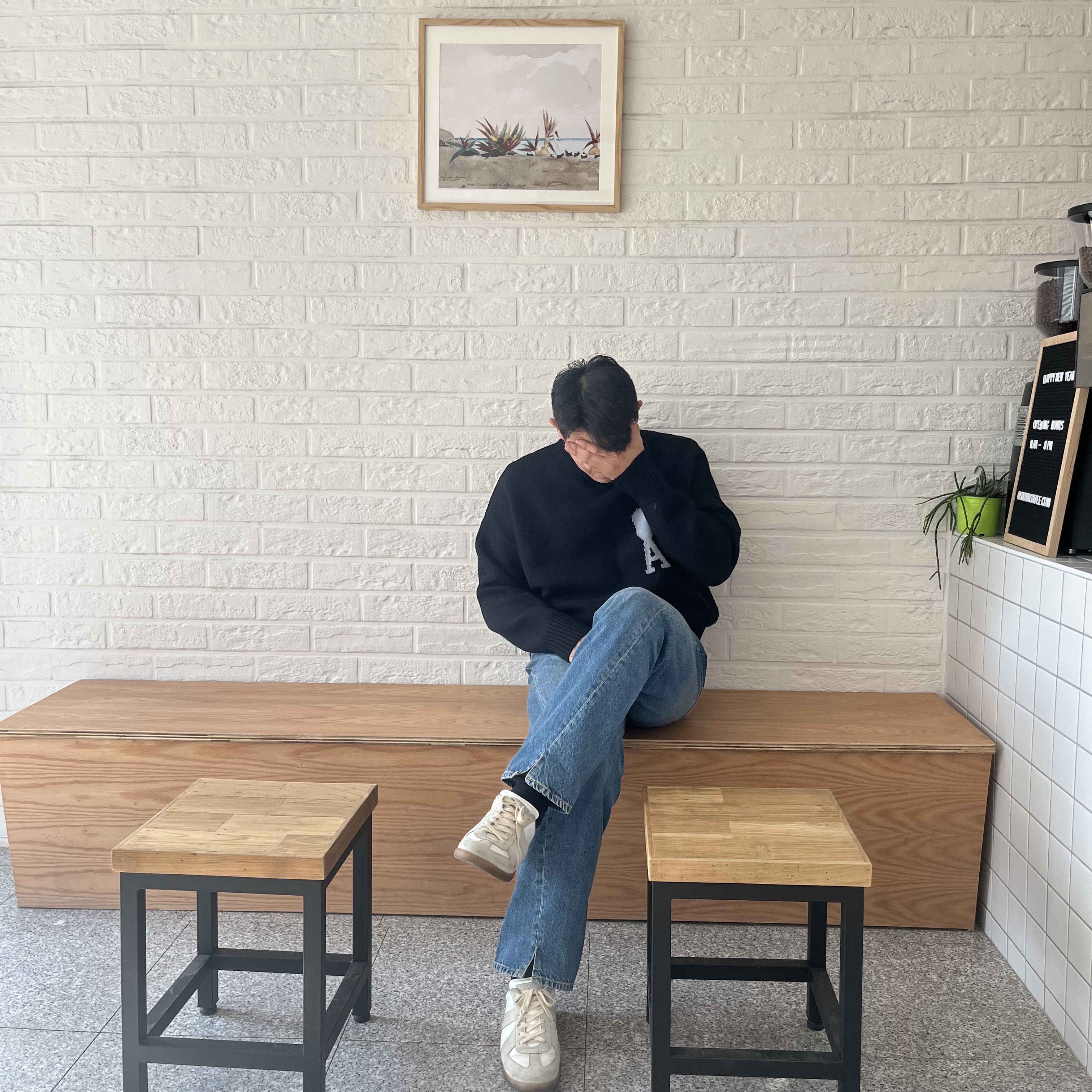 Maison Margiela Calfskin Replica Sneakers 착용 스타일