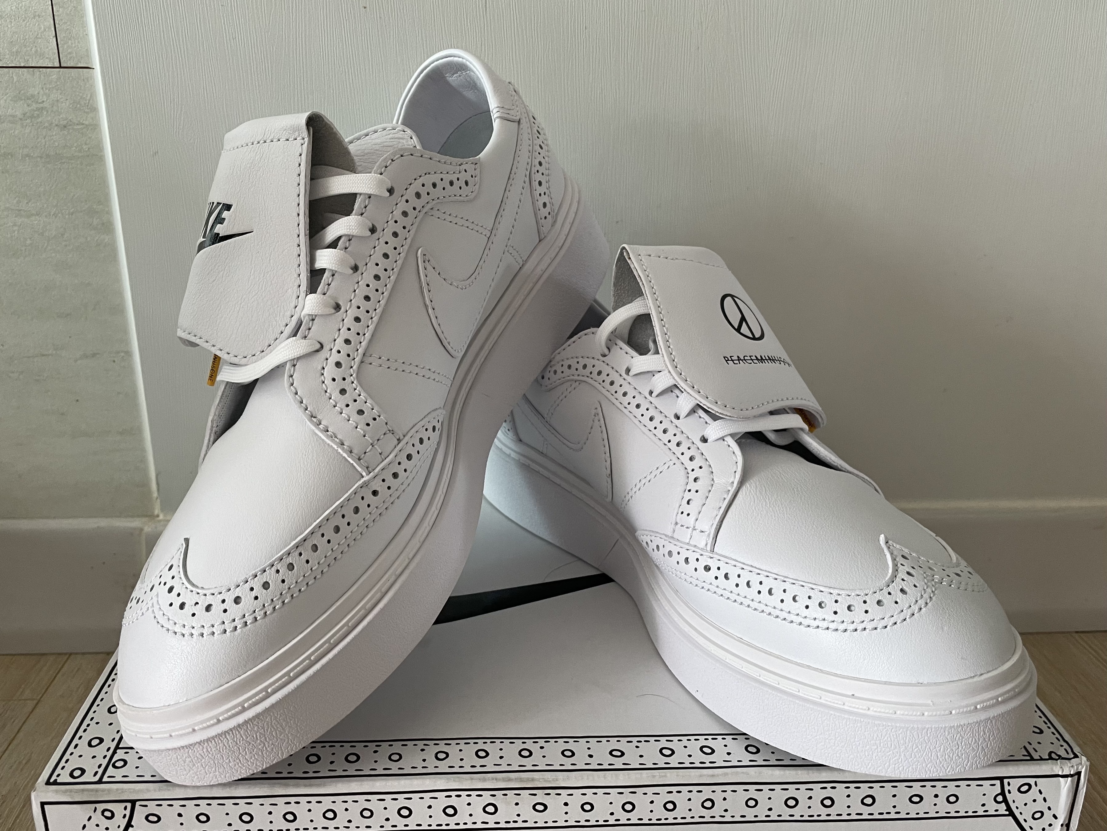 Nike x Peaceminusone Kwondo1 White 착용 스타일 - 1