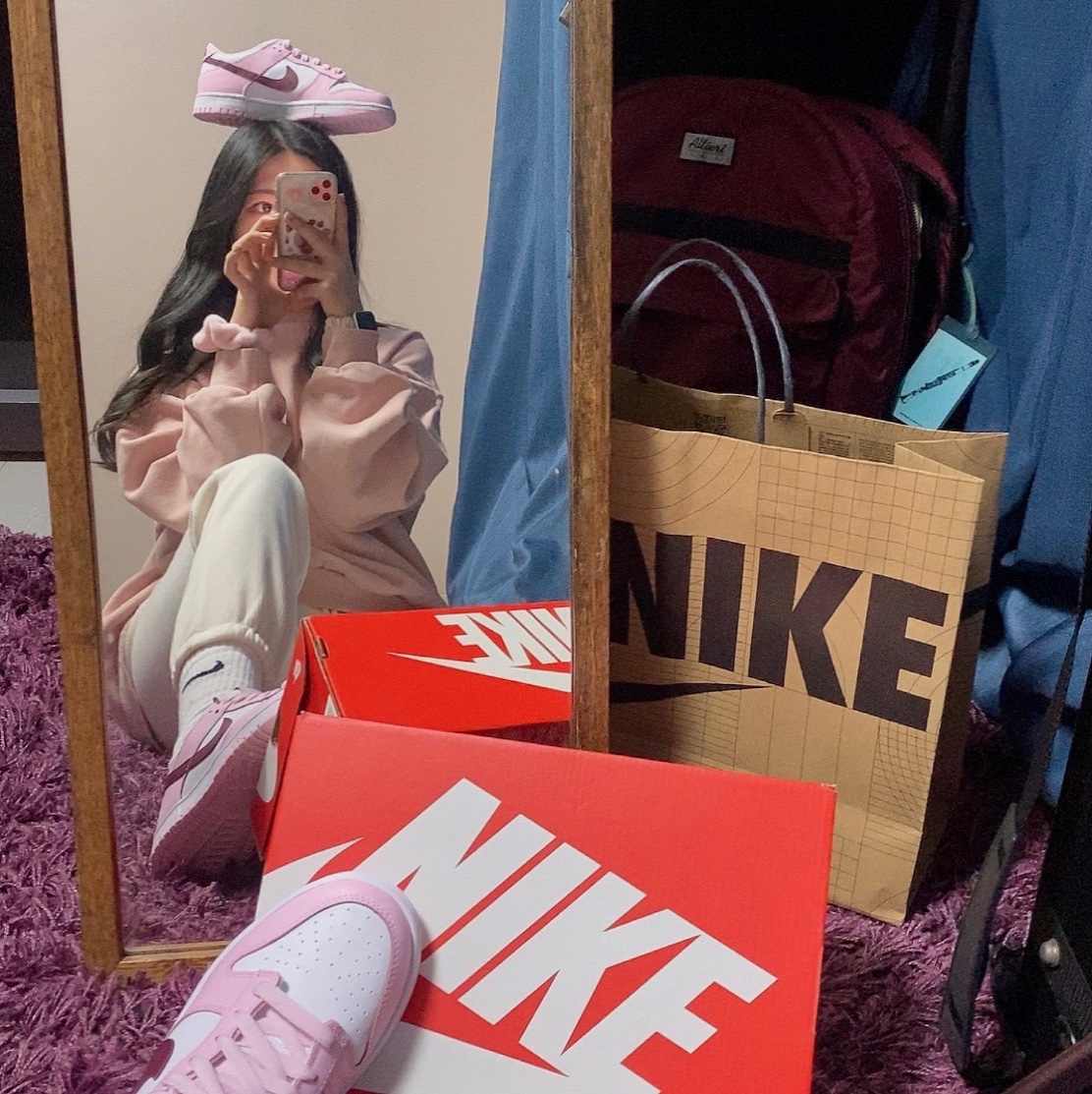 (GS) Nike Dunk Low Pink Foam 착용 스타일 - 4