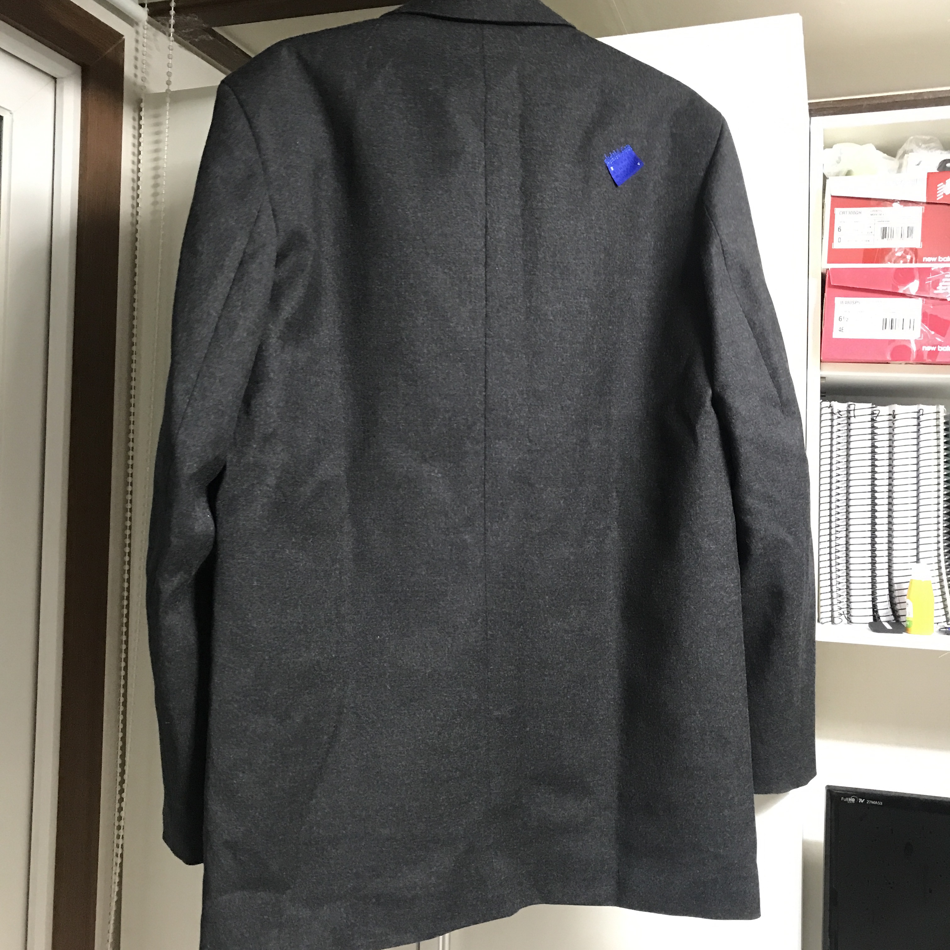 Zara x Ader Error Oversized Wool Blazer Dark Grey 착용 스타일 - 3