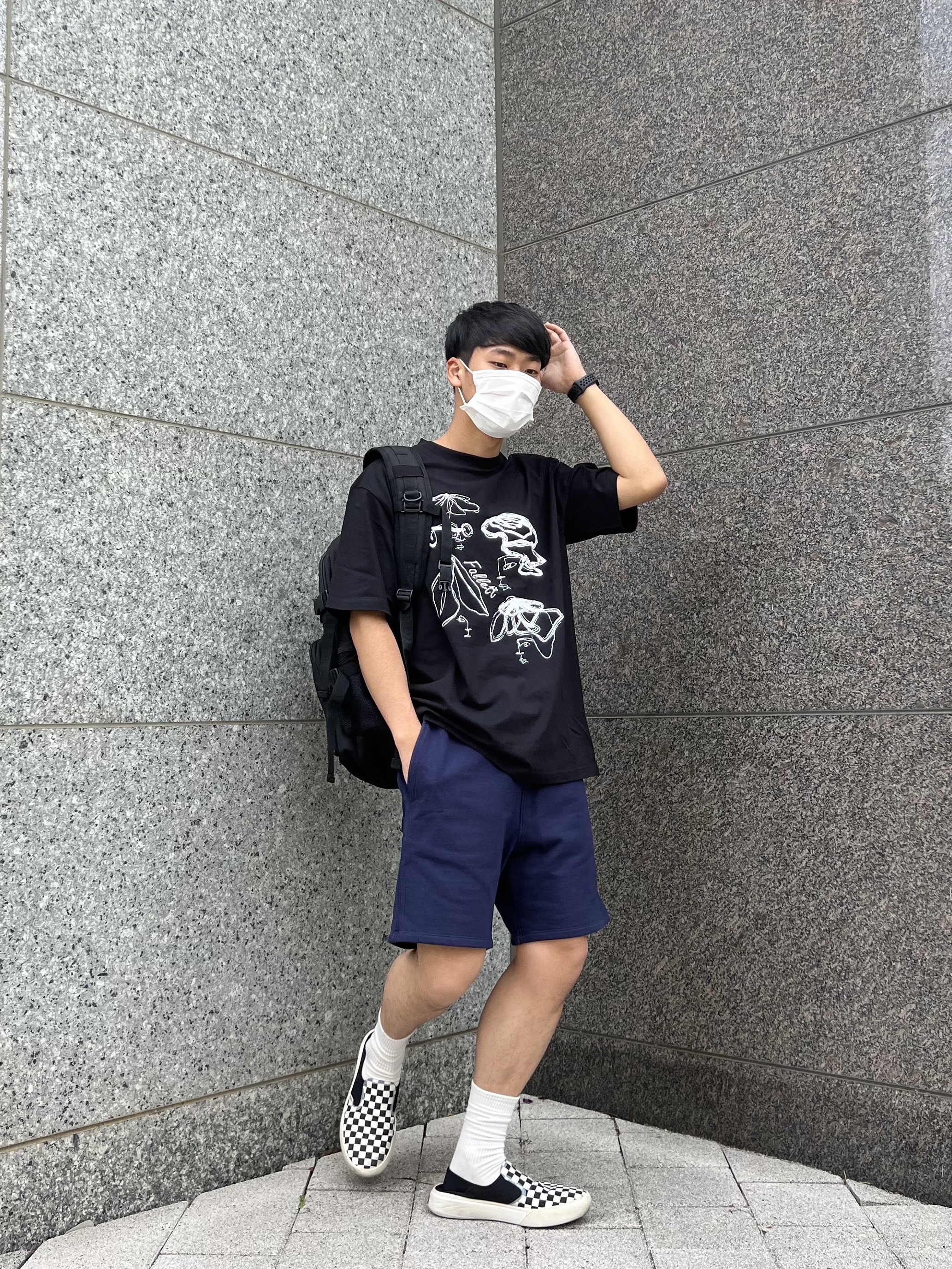 Vans Checkerboard Comfycush One Black 착용 스타일