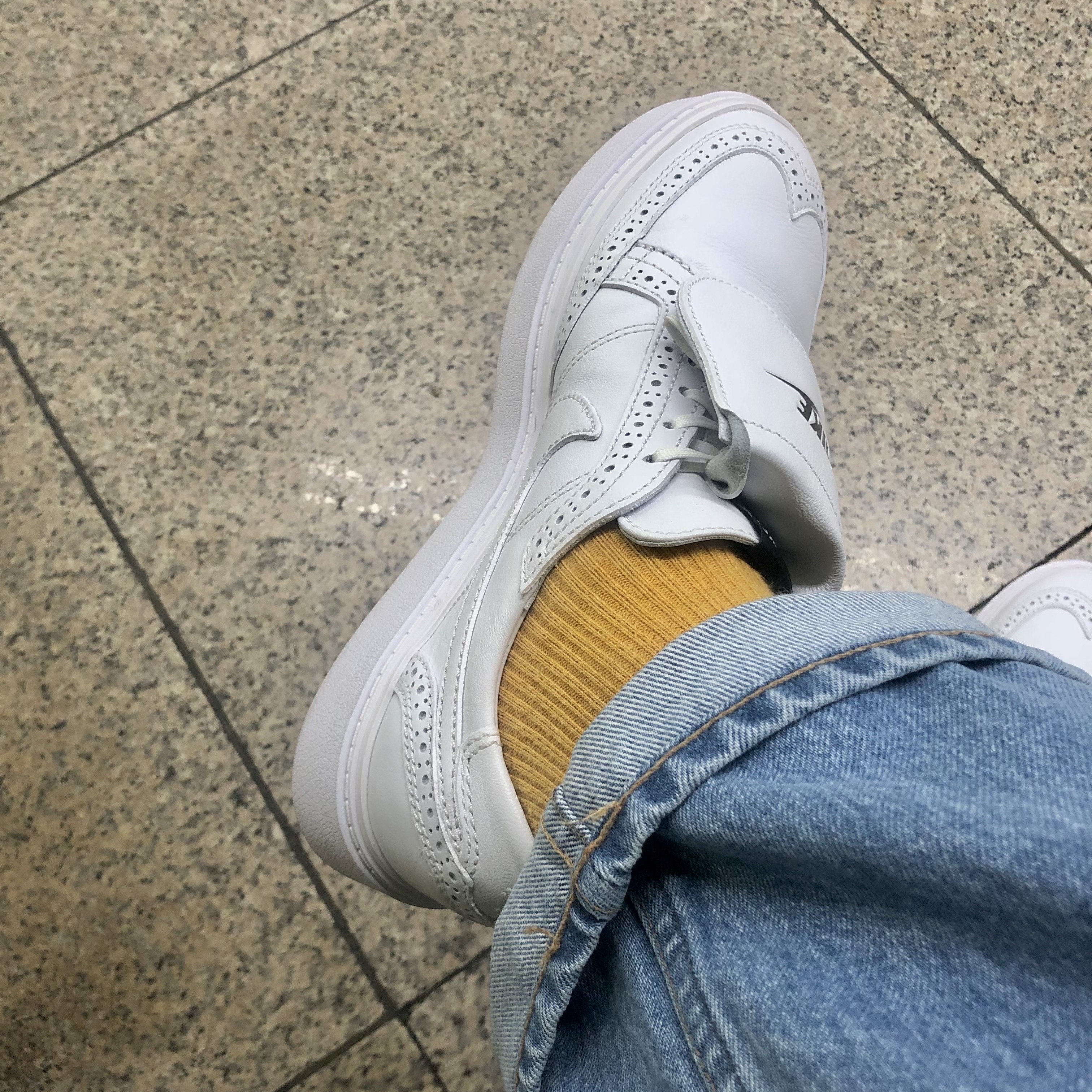 Nike x Peaceminusone Kwondo1 White 착용 스타일 - 1