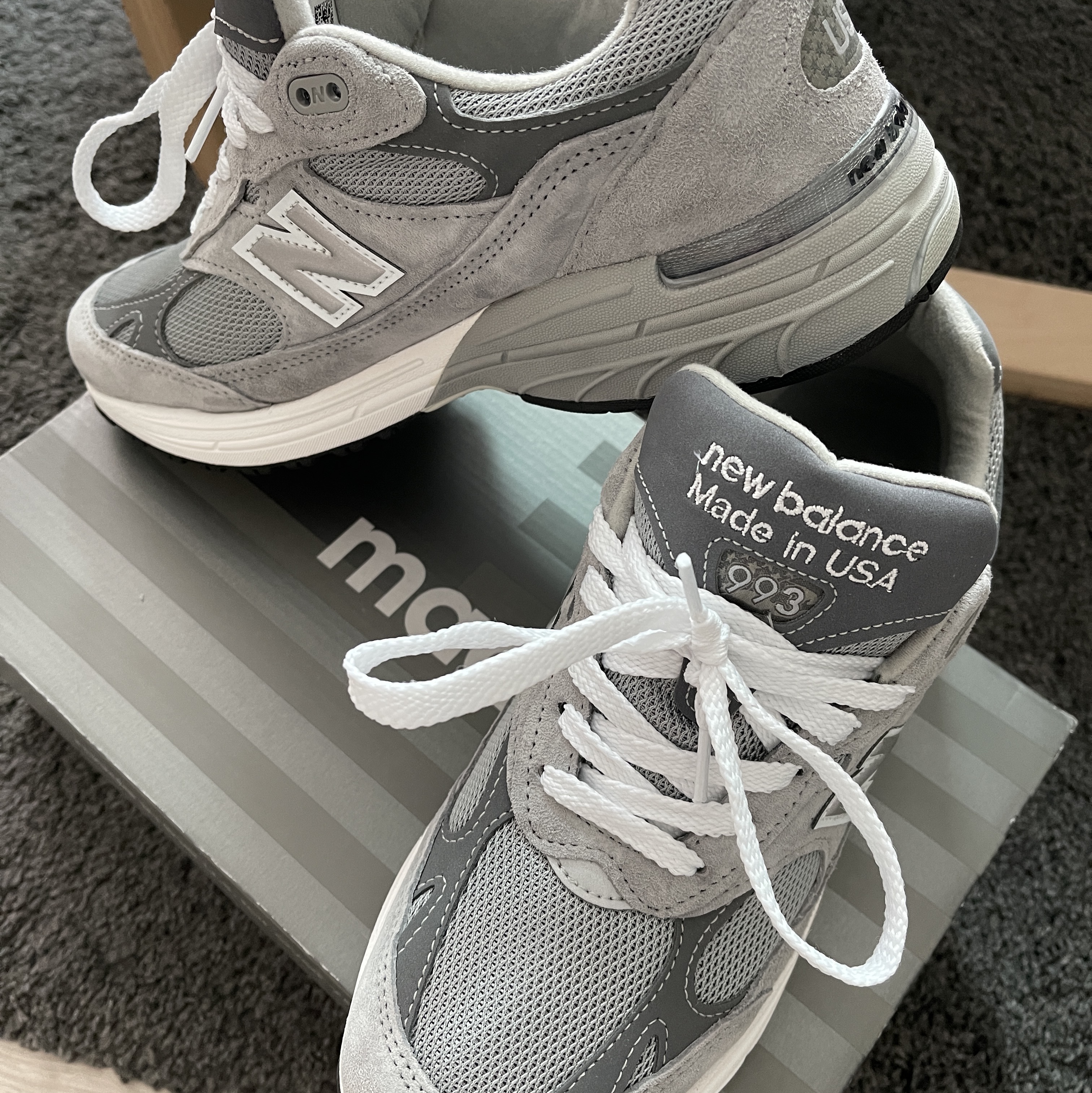 New Balance 993 Made in USA Grey - D Standard 착용 스타일