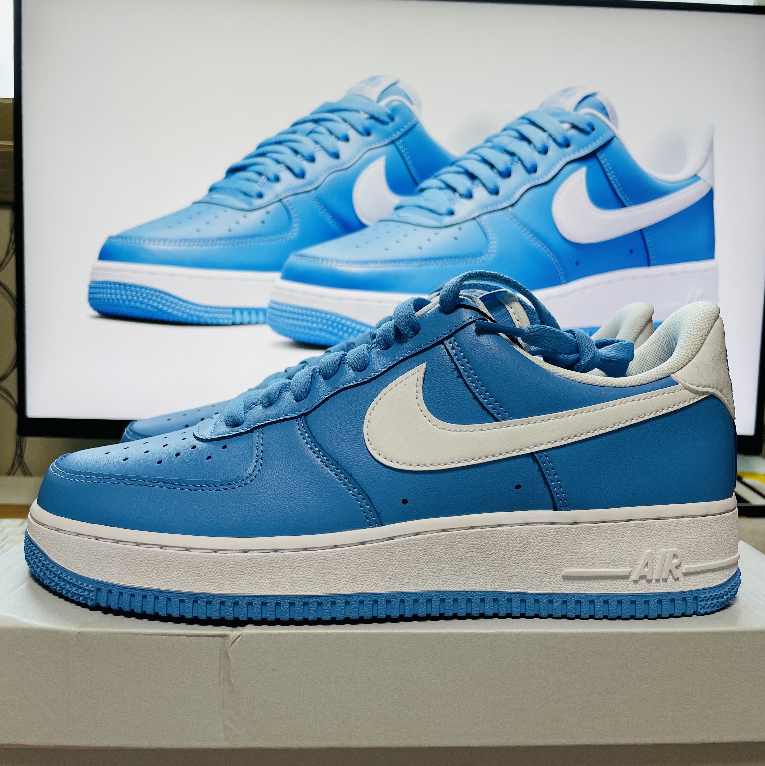 Nike Air Force 1 '07 Low University Blue 착용 스타일 - 1