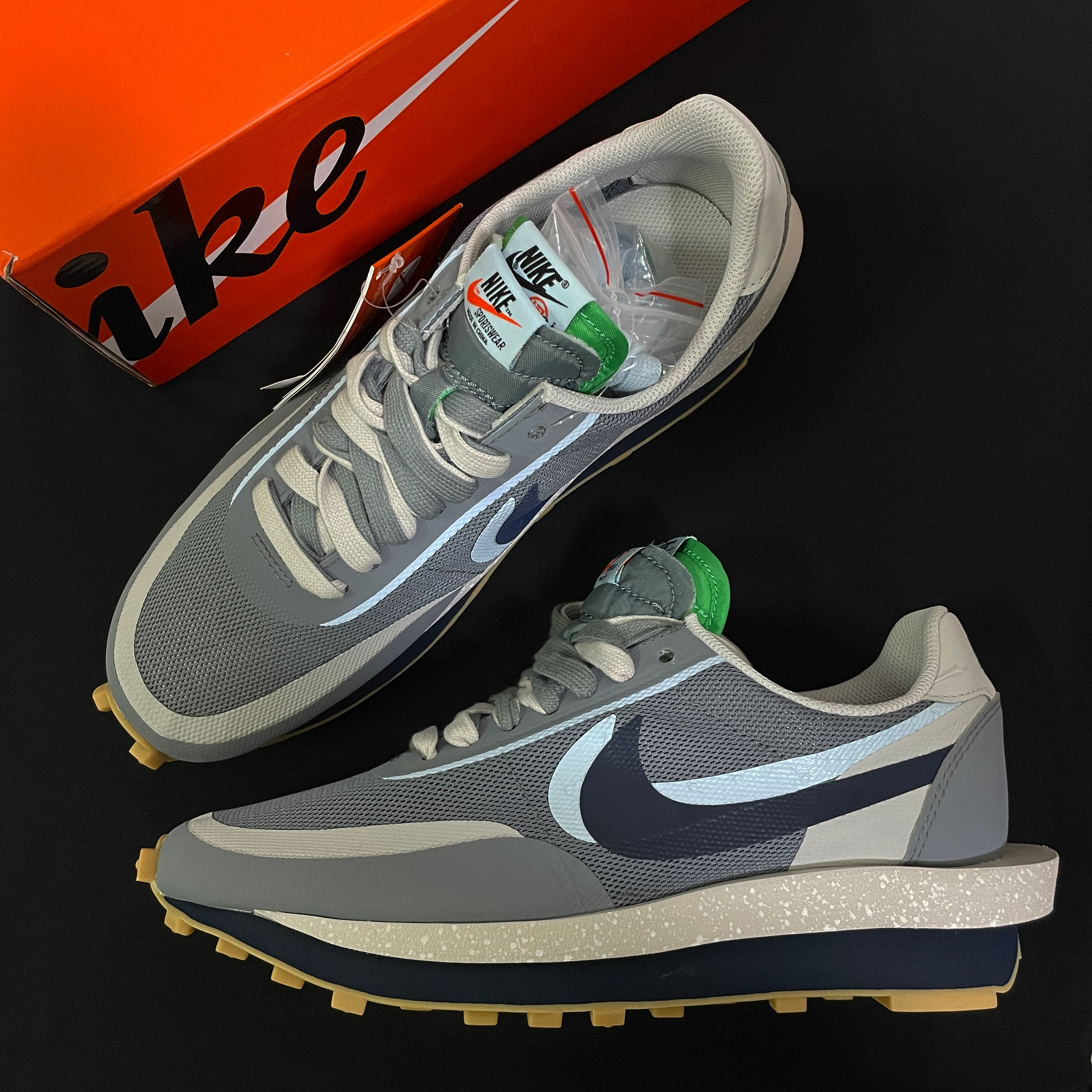 Nike x Sacai x Clot LDWaffle Cool Grey 착용 스타일