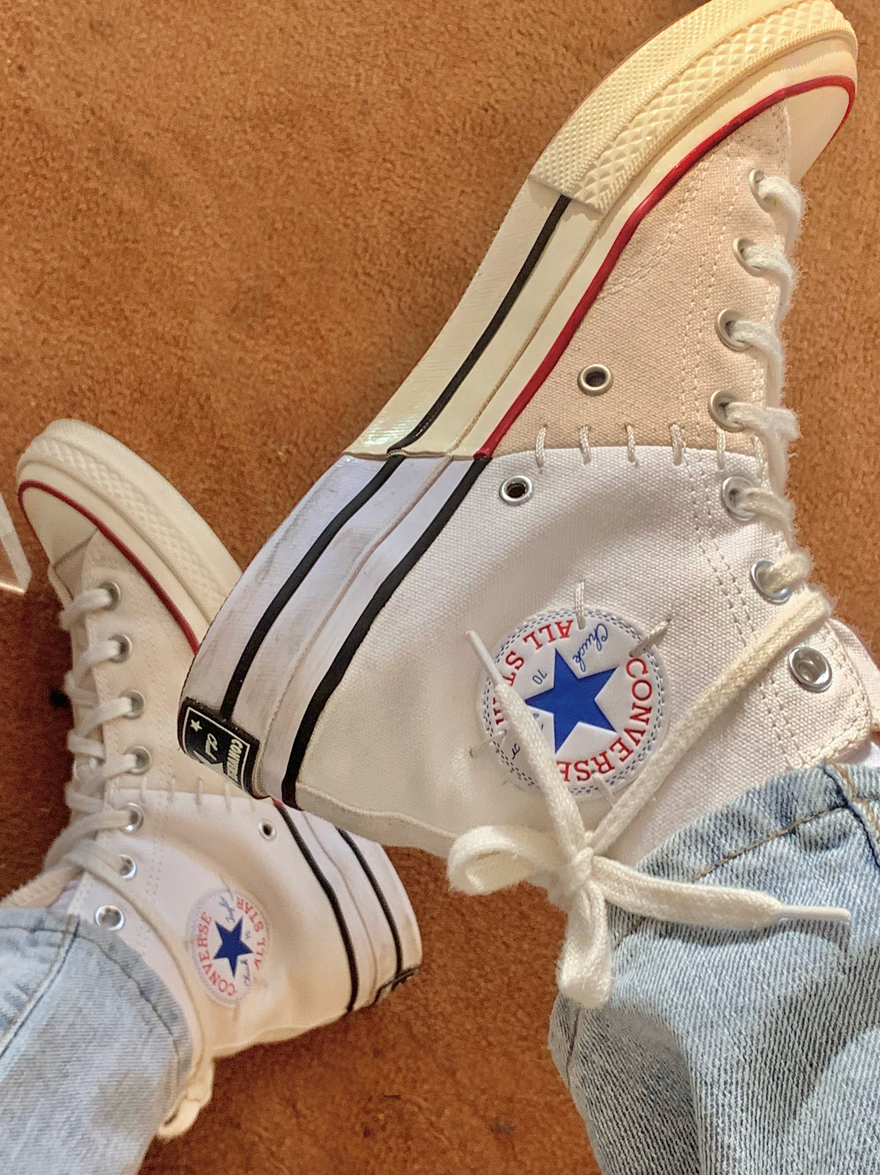 Converse x Slam Jam Chuck 70 Hi Reconstructed White 착용 스타일 - 3