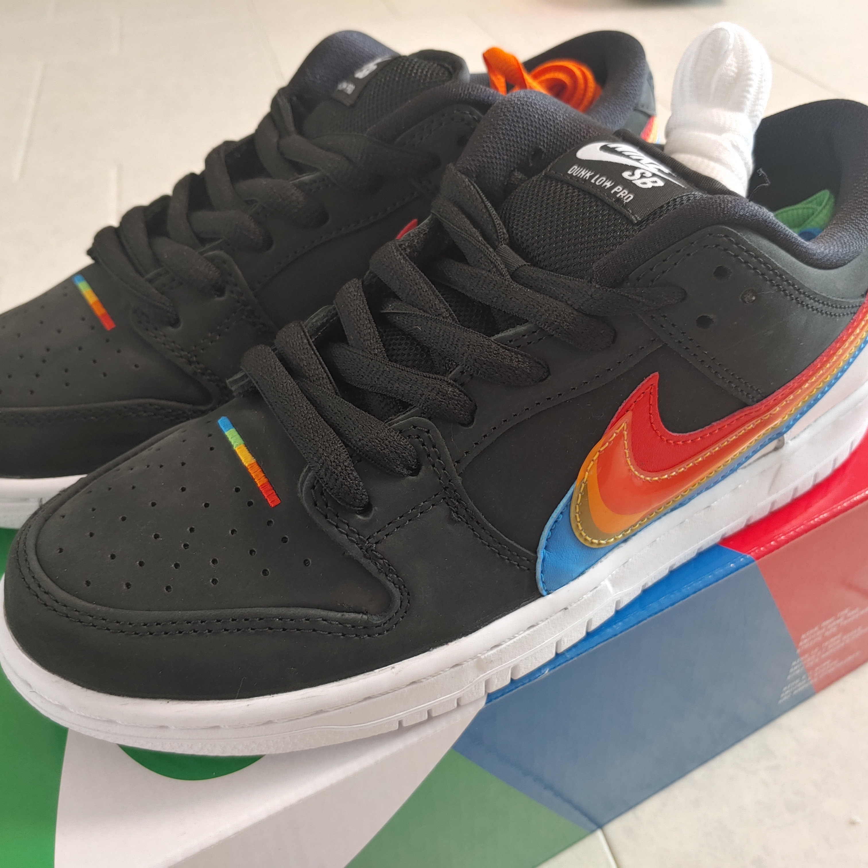 Nike x Polaroid SB Dunk Low Pro QS Black 착용 스타일 - 2
