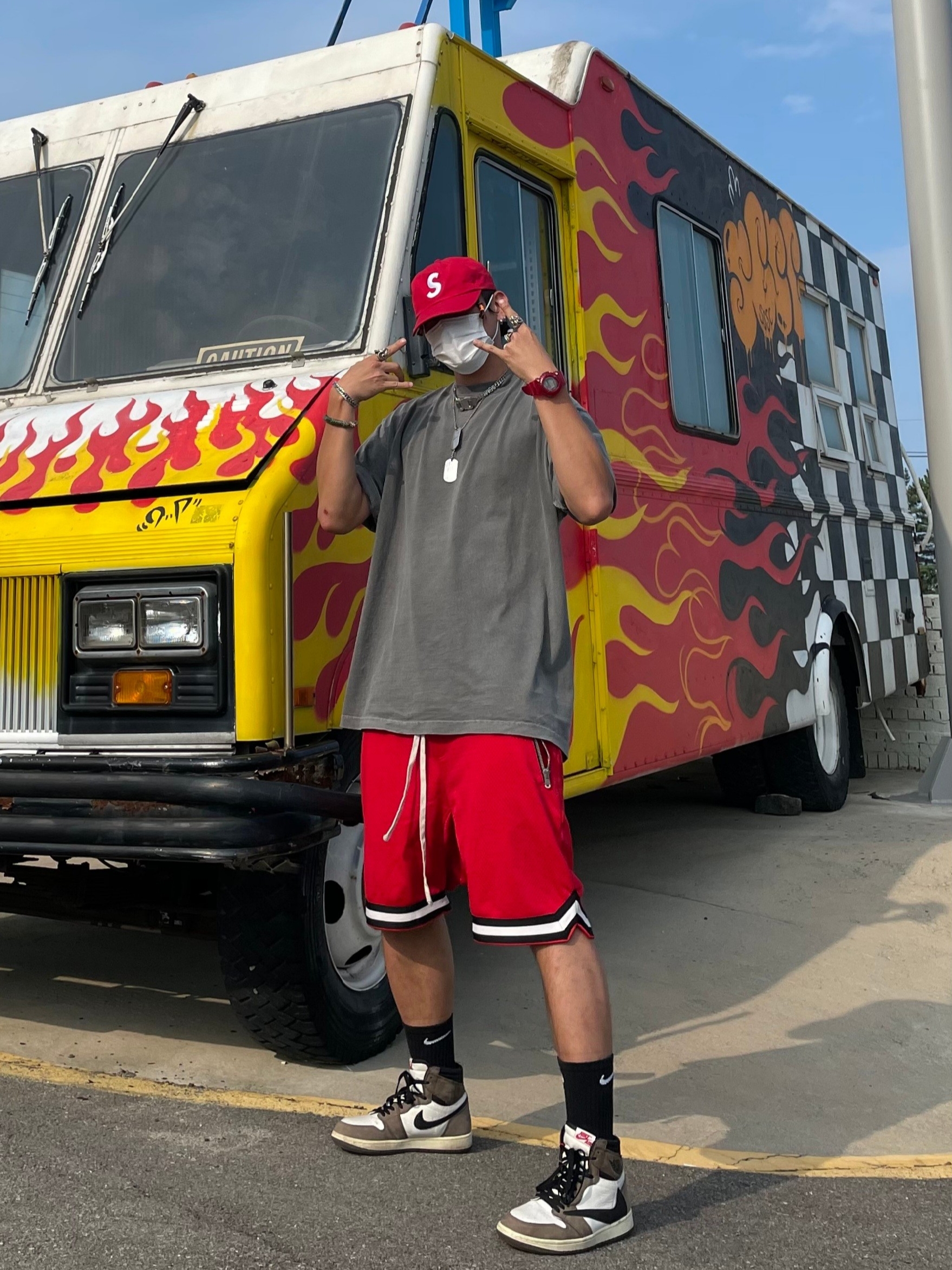 Supreme Ventile S Logo 6-Panel Red - 21FW, Jordan 1 x Travis Scott Retro High OG SP Mocha 착용 스타일