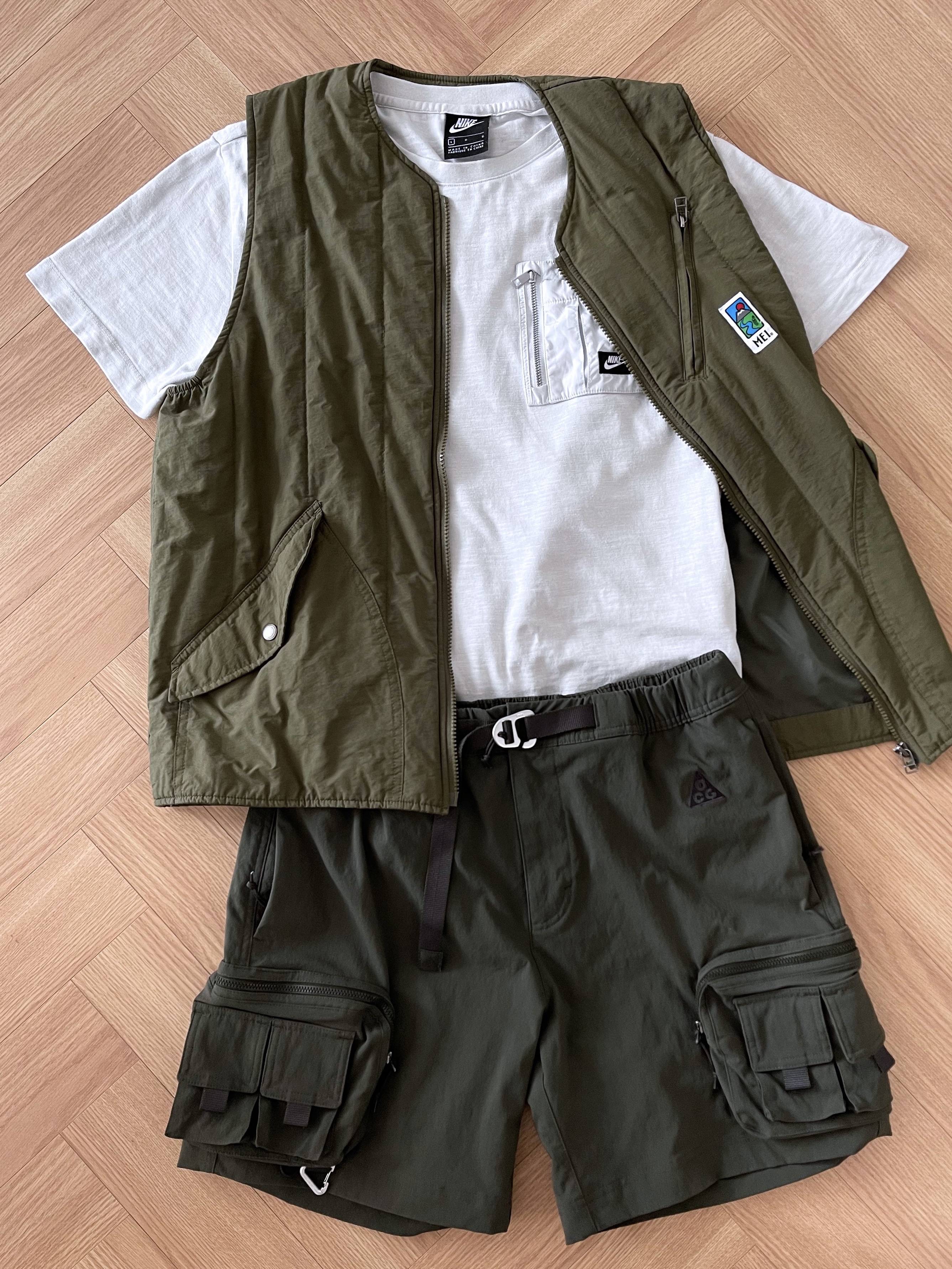 Nike ACG Cargo Shorts Sequoia - Asia 착용 스타일