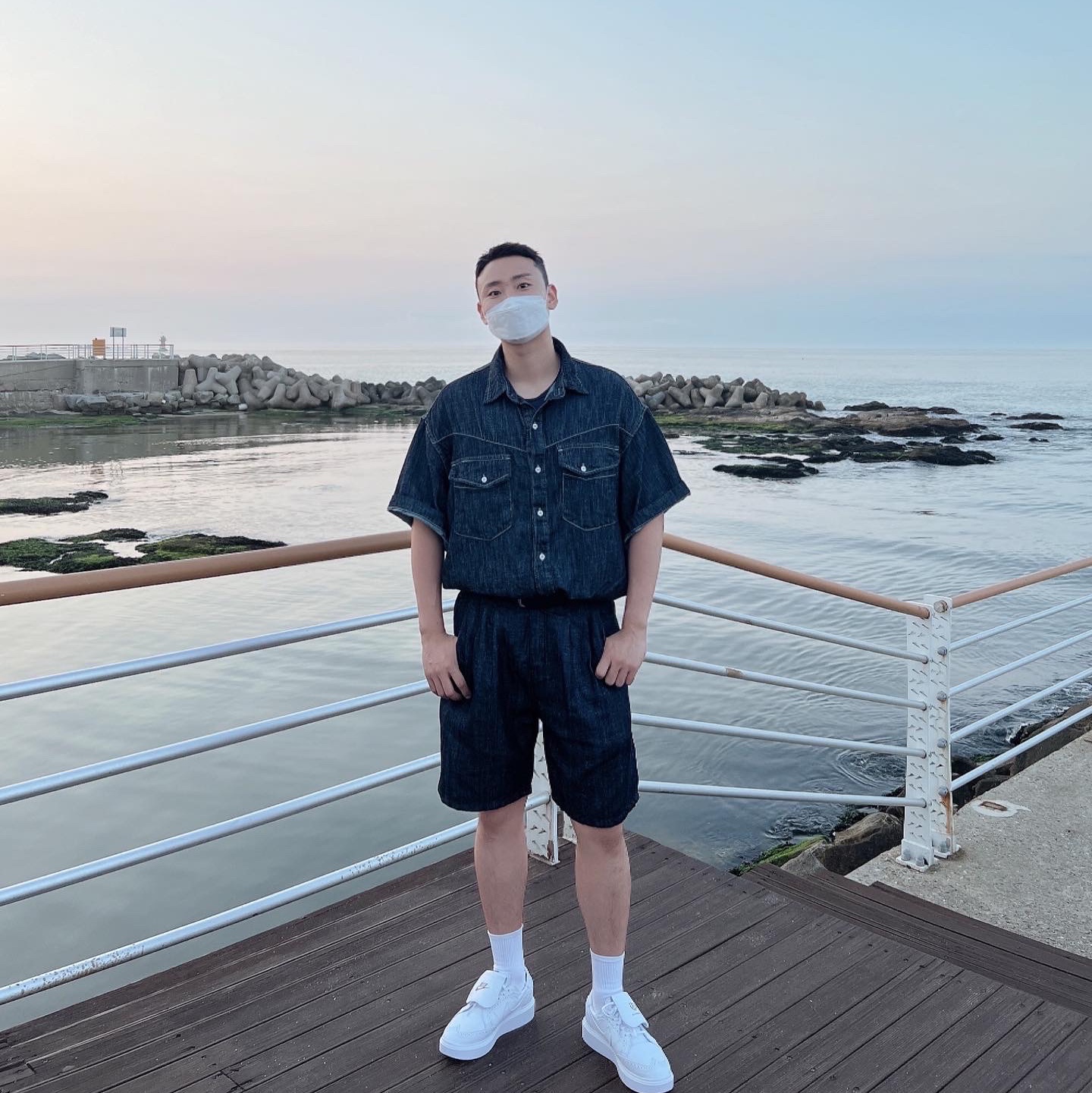 Nike x Peaceminusone Kwondo1 White 착용 스타일