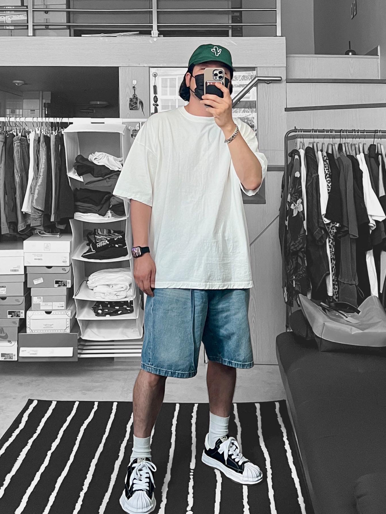 Maison Mihara Yasuhiro Blakey OG Sole Canvas Low-top Sneakers Black White, Nike x Peaceminusone Air Force 1 Low Para-Noise 착용 스타일 - 1