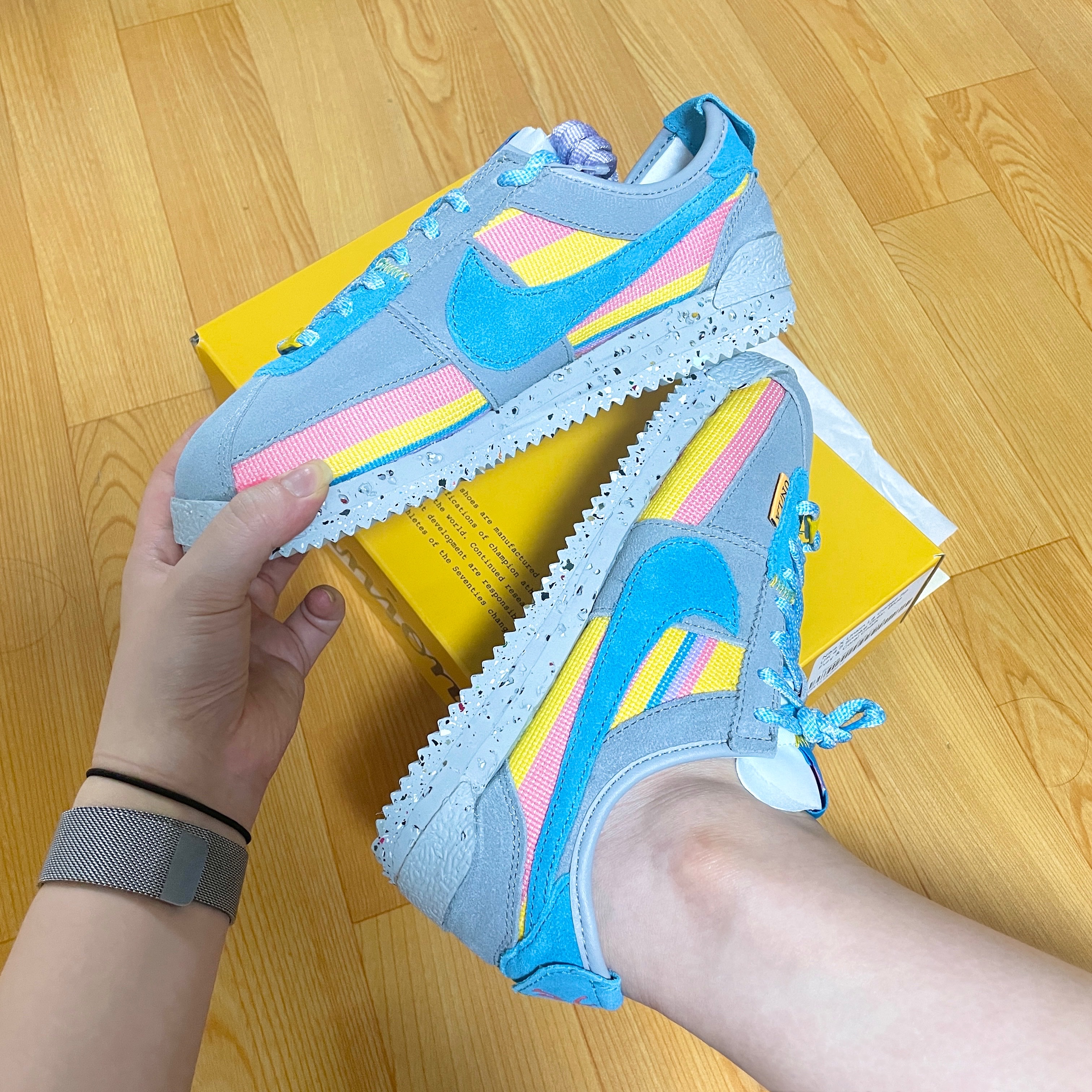 Nike x Union Cortez SP Light Smoke 착용 스타일