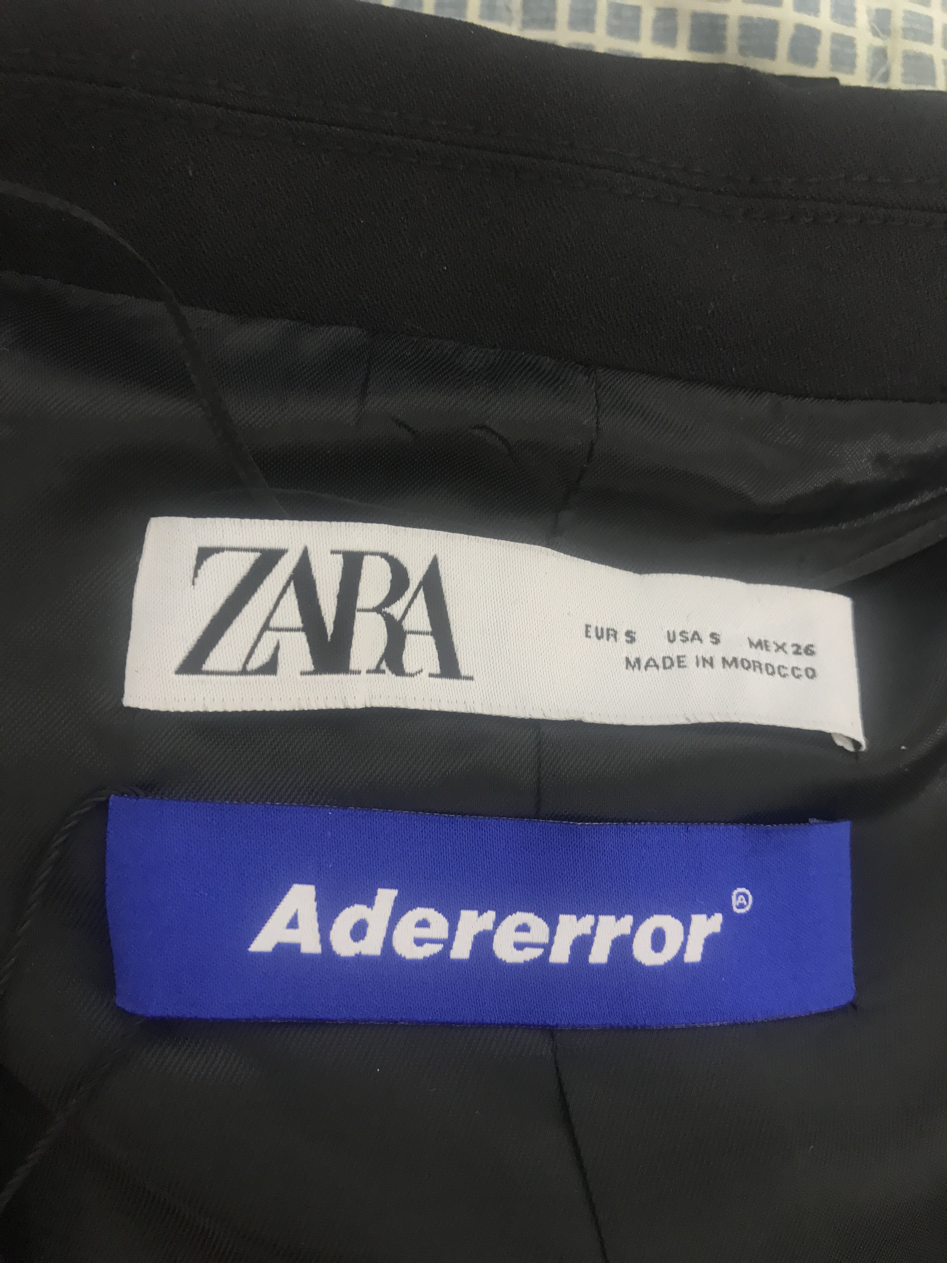 Zara x Ader Error Oversized Blazer Black 착용 스타일 - 1