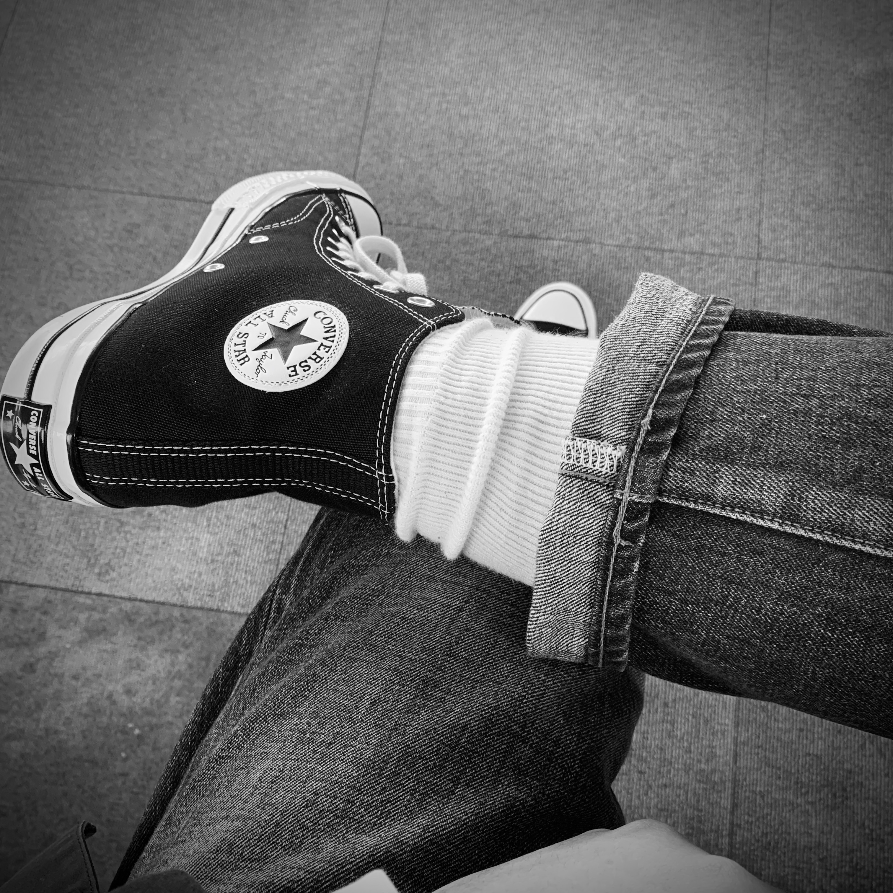 Converse Chuck 70 Hi Black 착용 스타일