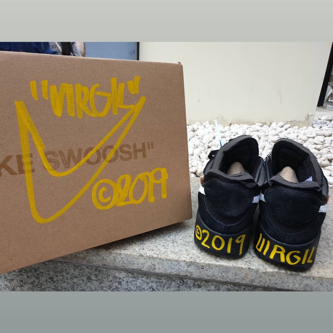 Nike x Off-White Air Max 90 V2 Black White 착용 스타일