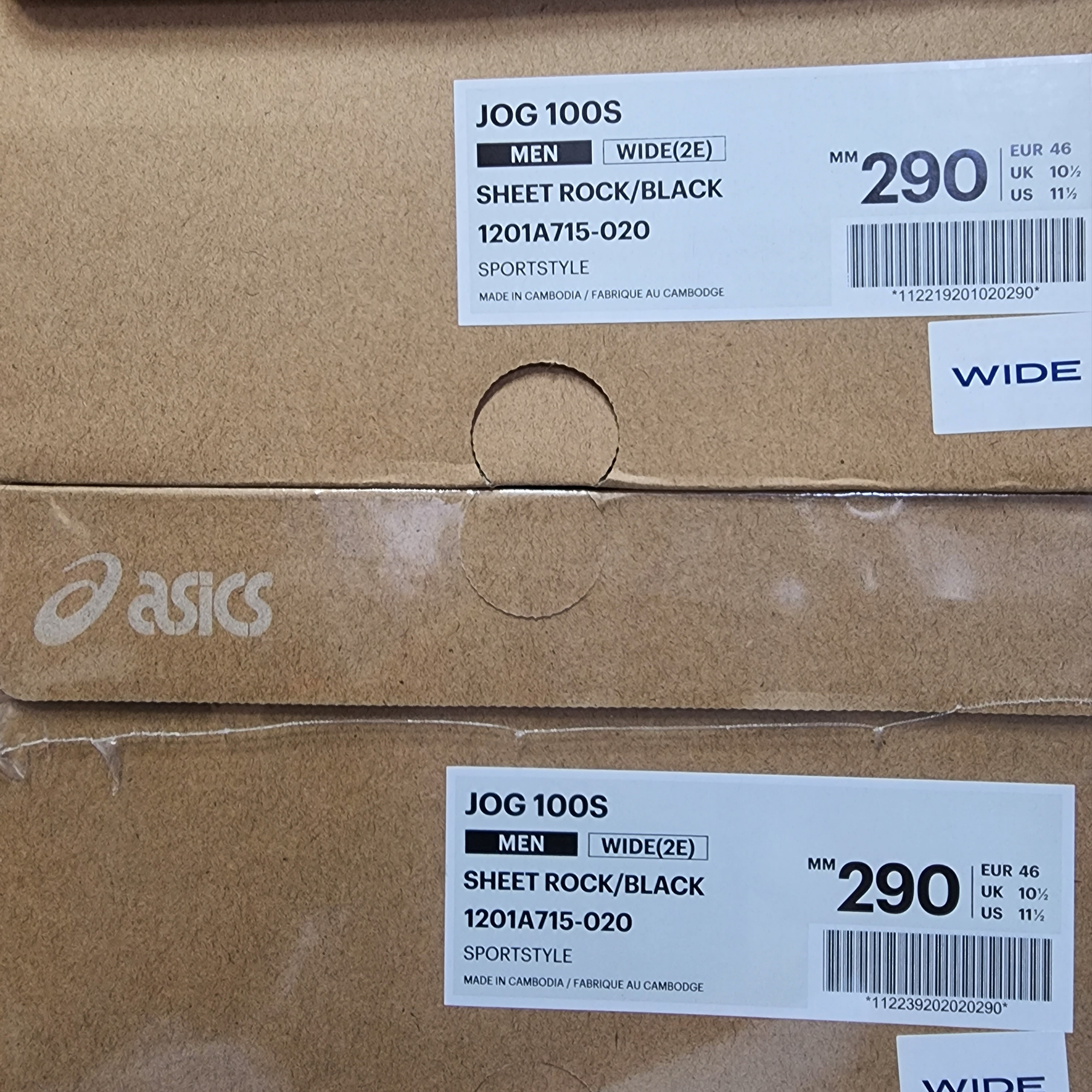 Asics Jog 100 S Sheet Rock - 2E Wide 착용 스타일 - 2