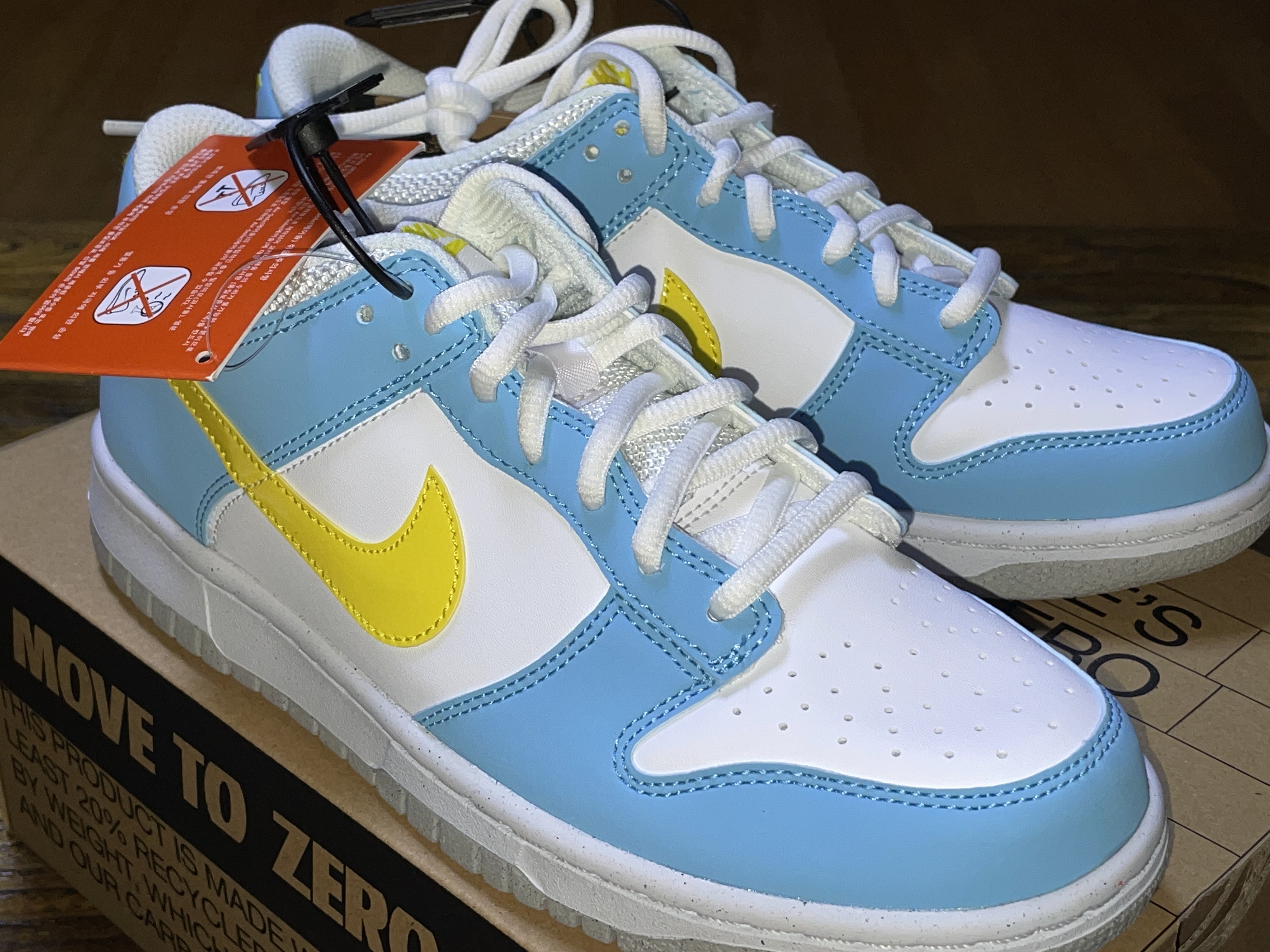 nike dunk blue chill yellow strike
