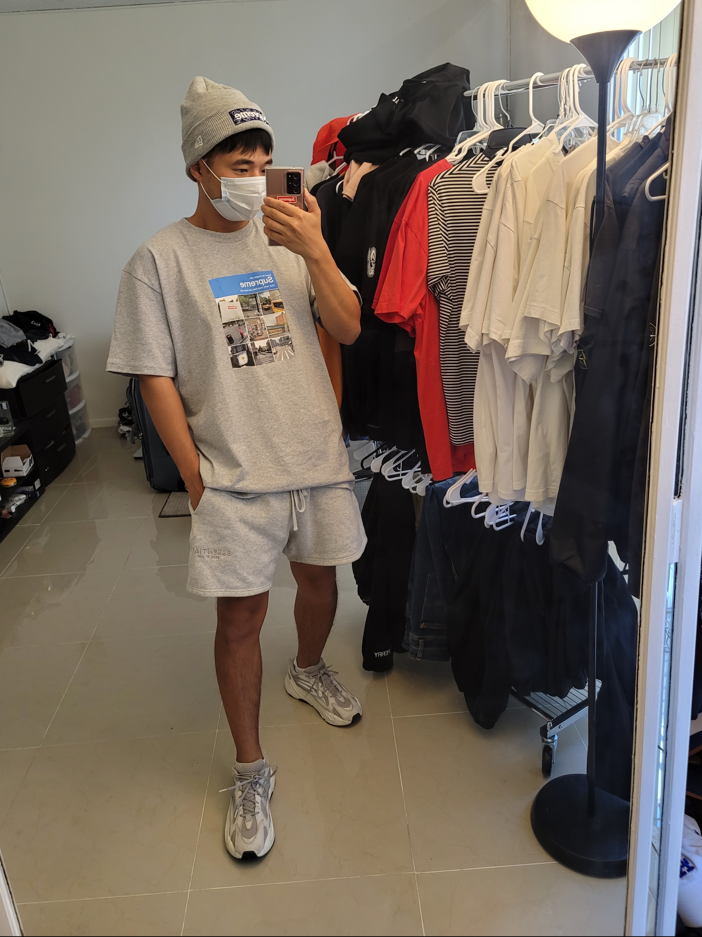 Supreme x Yohji Yamamoto Sweater - 20FW, Nike x Off-White Blazer Mid White OG The Ten 착용 스타일 - 3