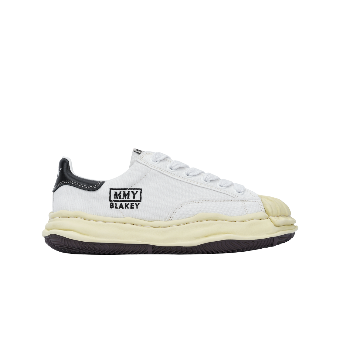 메종 미하라 야스히로 블레이키 VL OG 솔 캔버스 로우탑 스니커즈 화이트(Maison Mihara Yasuhiro Blakey VL OG Sole Canvas Low-top Sneakers White)