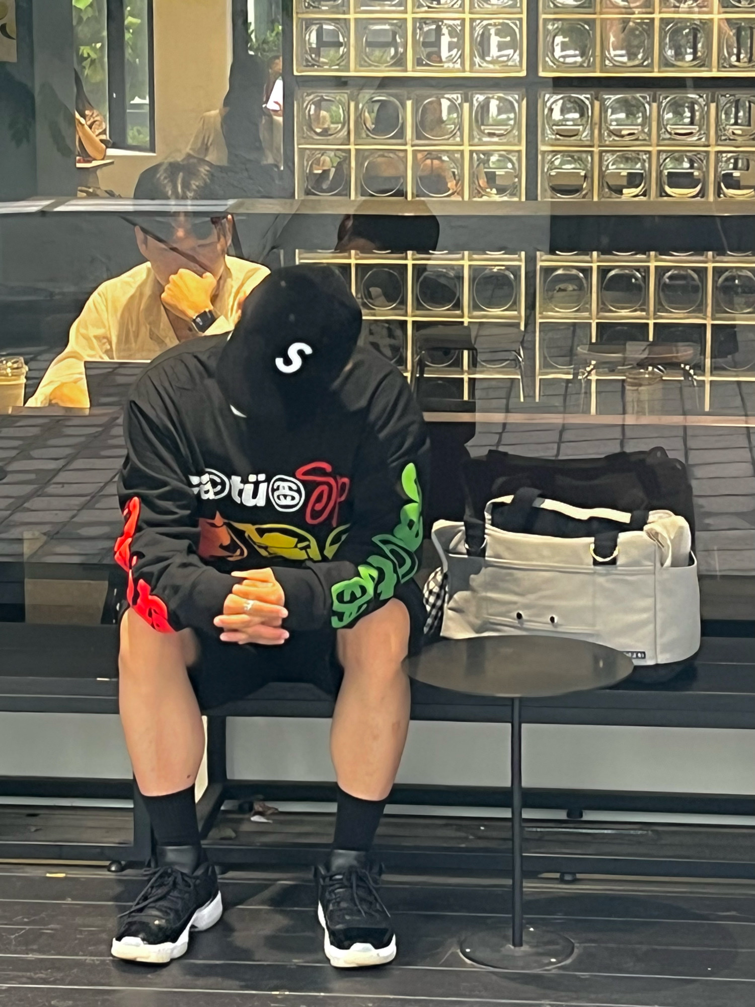 Stussy x Cactus Plant Flea Market Sport LS T-Shirt Black, Jordan 11 Retro Low 72-10 착용 스타일 - 4