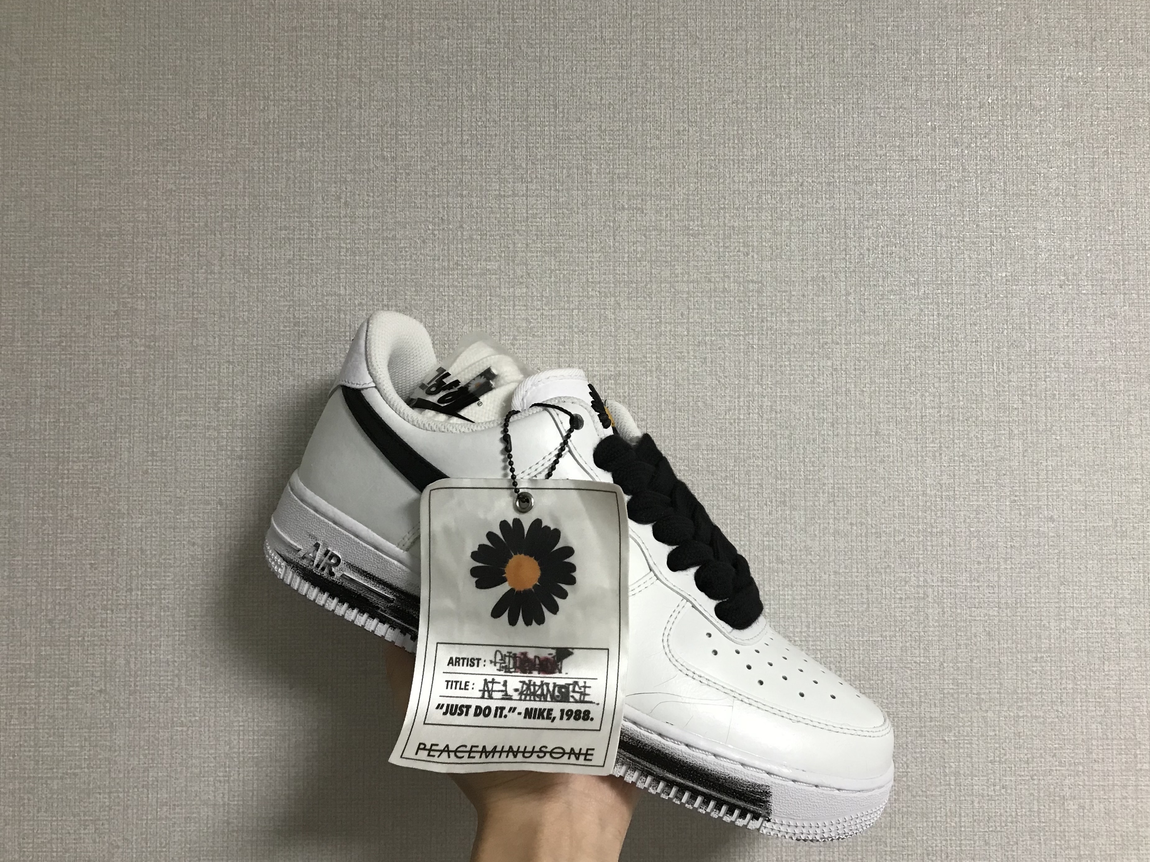 Nike x Peaceminusone Air Force 1 Low Para-Noise 2.0, Nike x Peaceminusone Kwondo1 White 착용 스타일 - 2