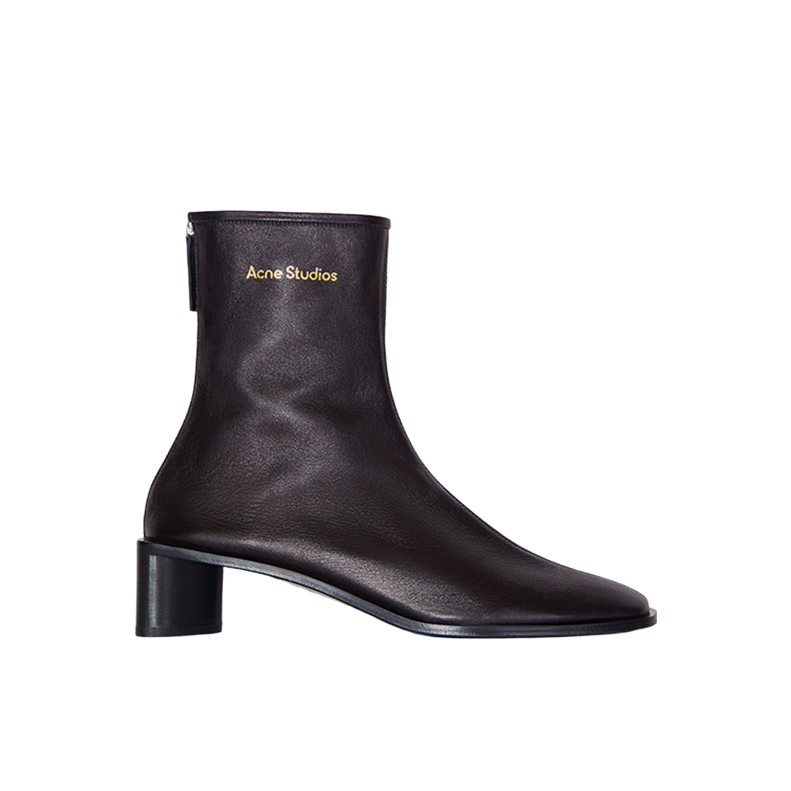 (W) 아크네 스튜디오 브랜디드 레더 부츠 블랙 블랙((W) Acne Studios Branded Leather Boots black black)
