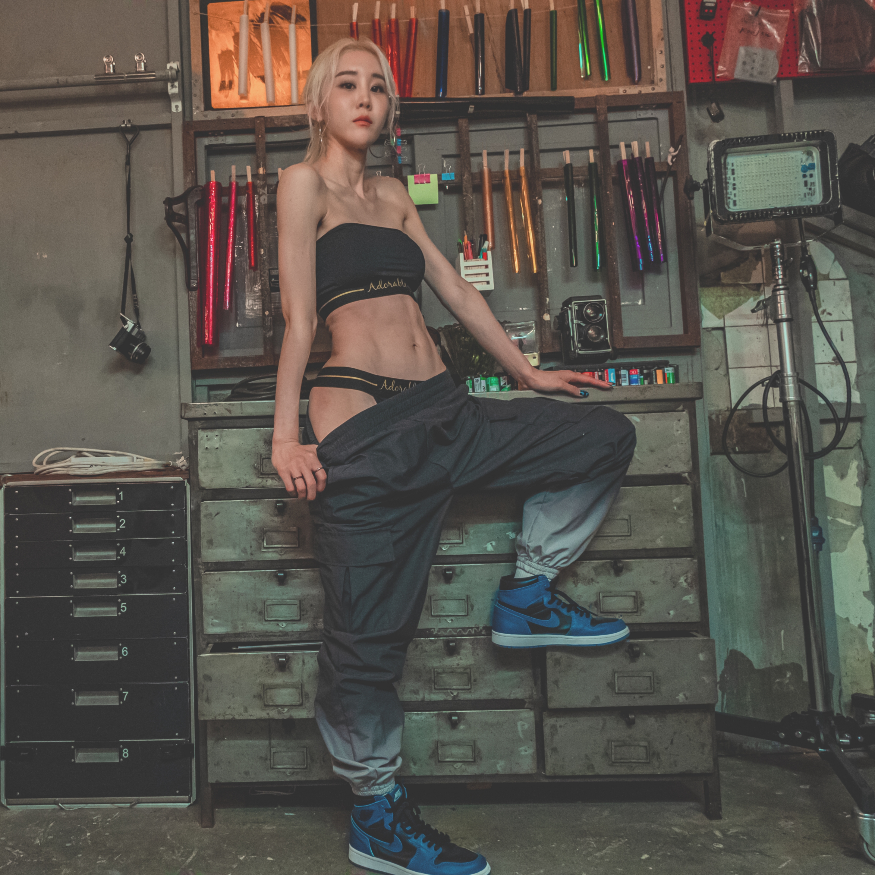 Jordan 1 Retro High OG Dark Marina Blue 착용 스타일