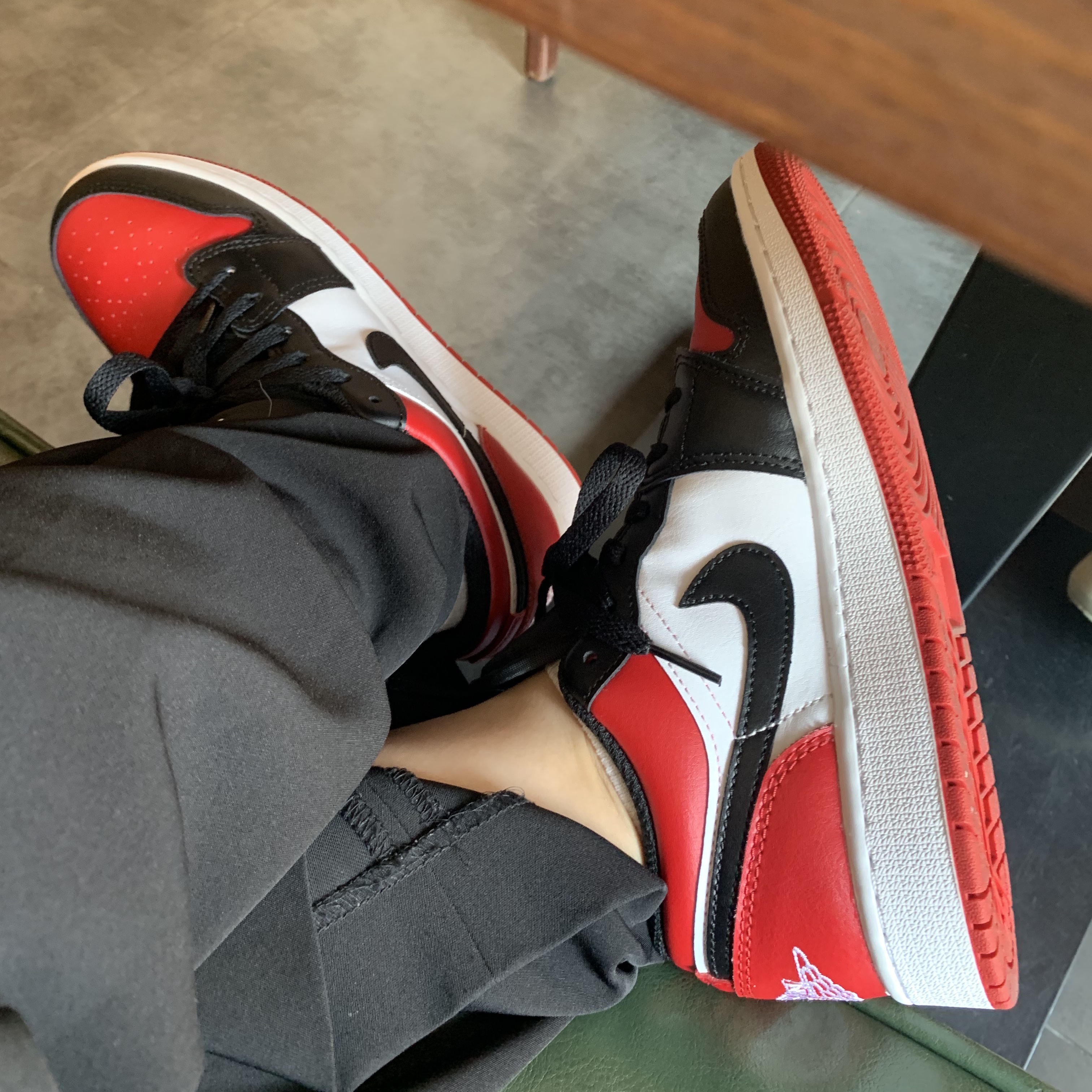 Jordan 1 Low Bred Toe 착용 스타일
