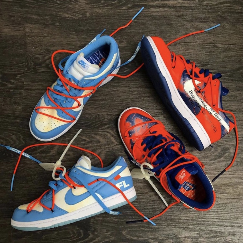 Nike x Off-White Dunk Low Pine Green, Nike x Off-White Dunk Low The 50 - Lot 18 착용 스타일 - 2