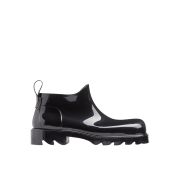 Bottega Veneta Stride Shinny Rubber Ankle Boots Black