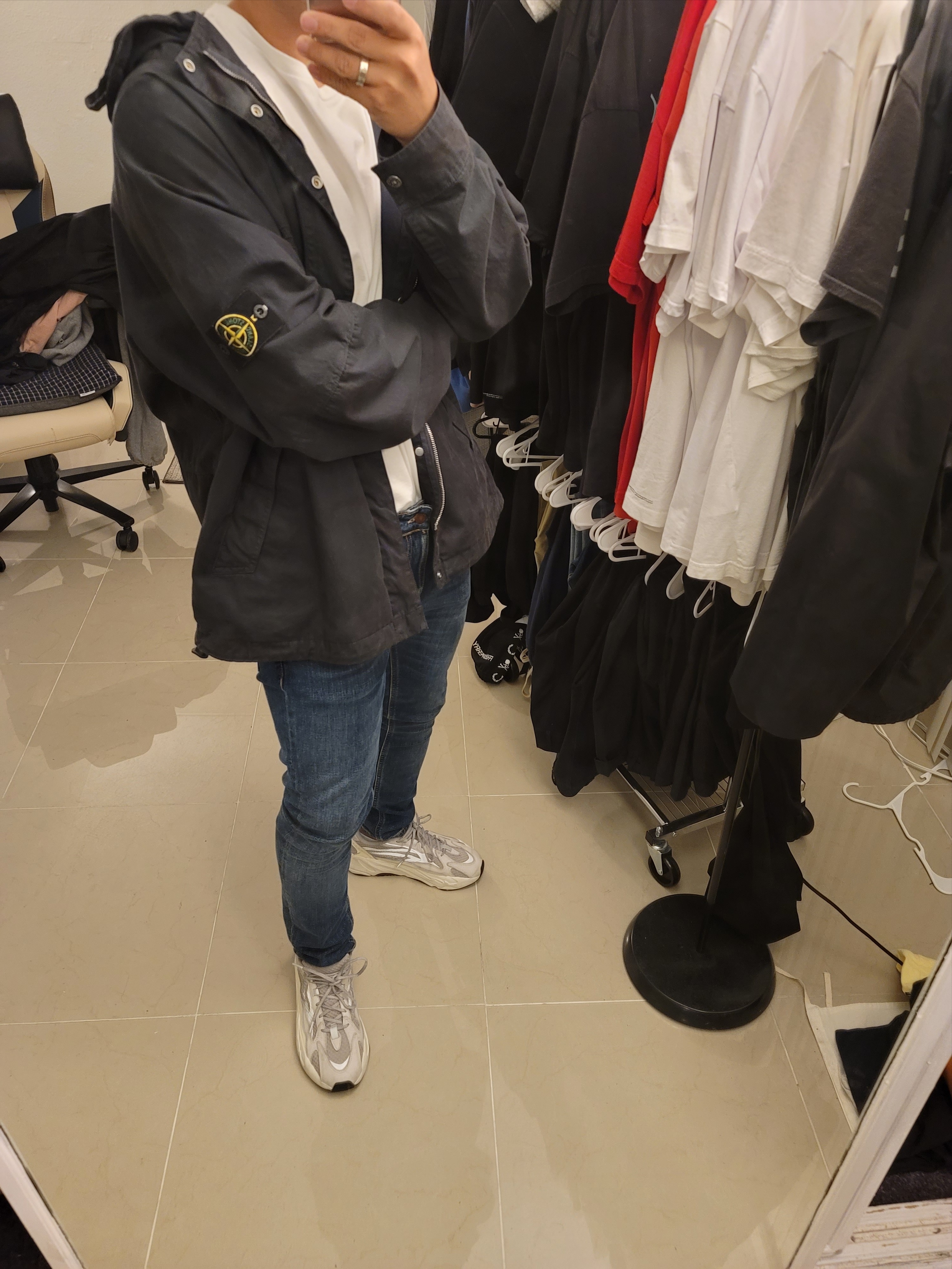 Supreme x Yohji Yamamoto Sweater - 20FW, Nike x Off-White Blazer Mid White OG The Ten 착용 스타일 - 4