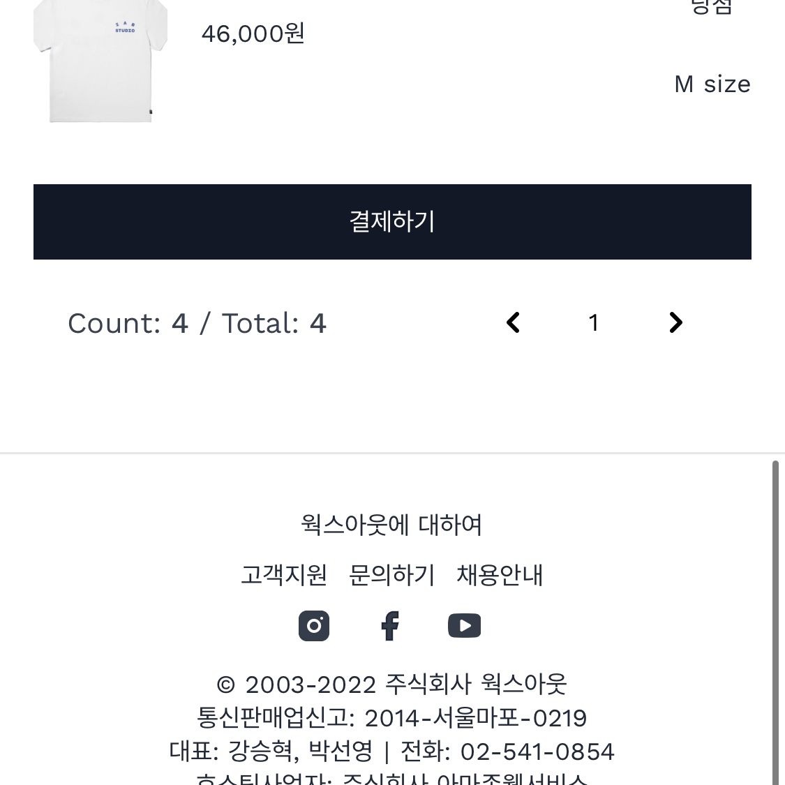 IAB Studio T-Shirt White Navy - 22FW 착용 스타일