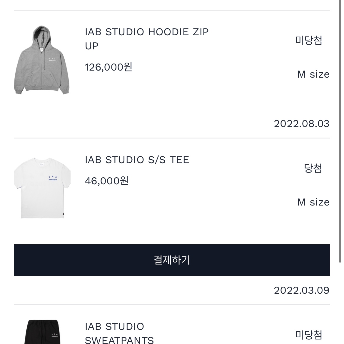 IAB Studio T-Shirt White Navy - 22FW 착용 스타일