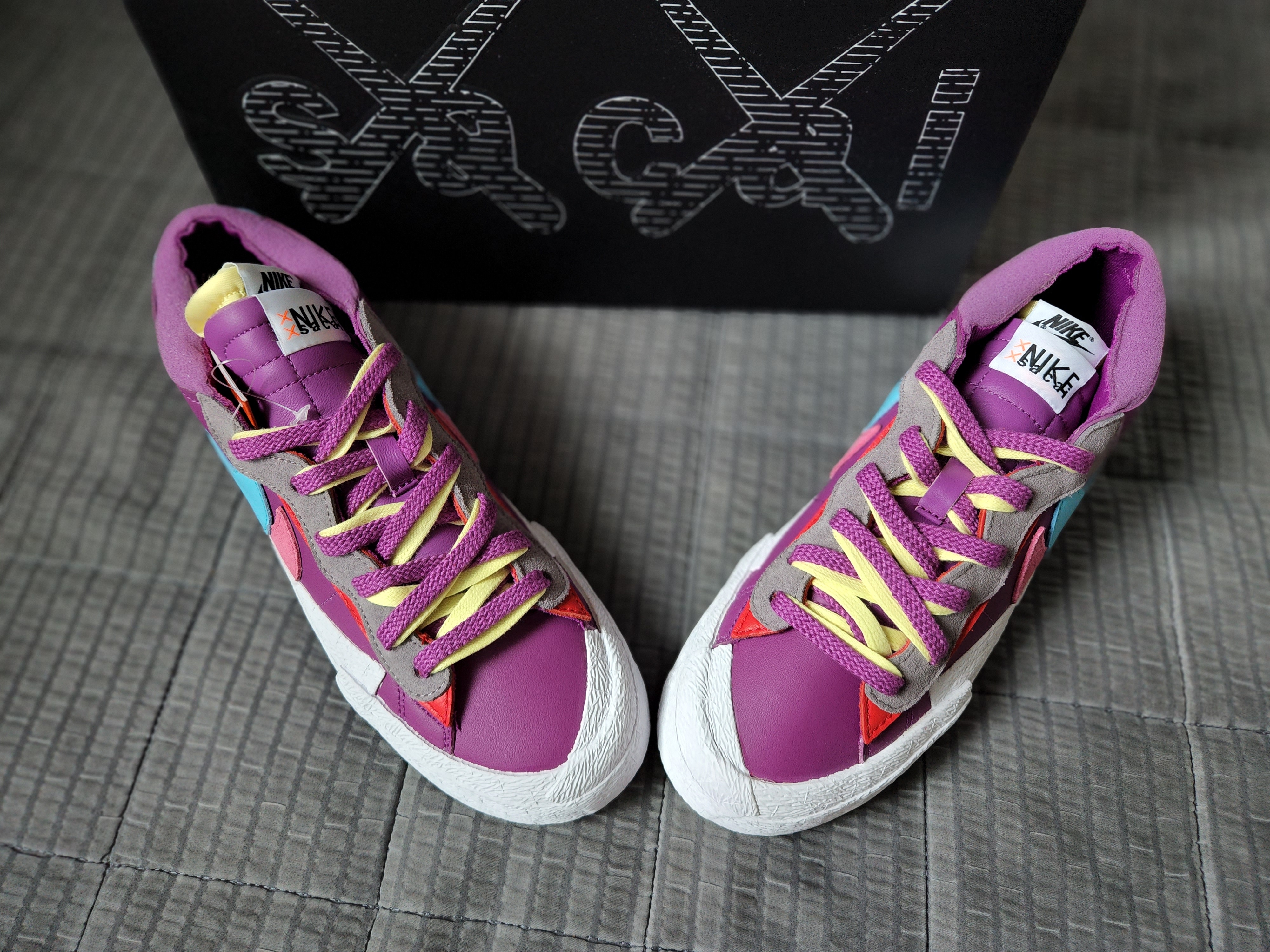 Nike x Sacai x Kaws Blazer Low Purple Dusk 착용 스타일 - 5