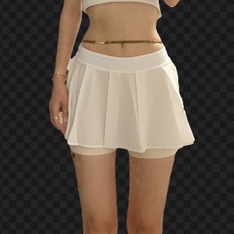 (W) Nike x Jacquemus NRG Pleated Mini Skirt White - Asia 착용 스타일 - 1