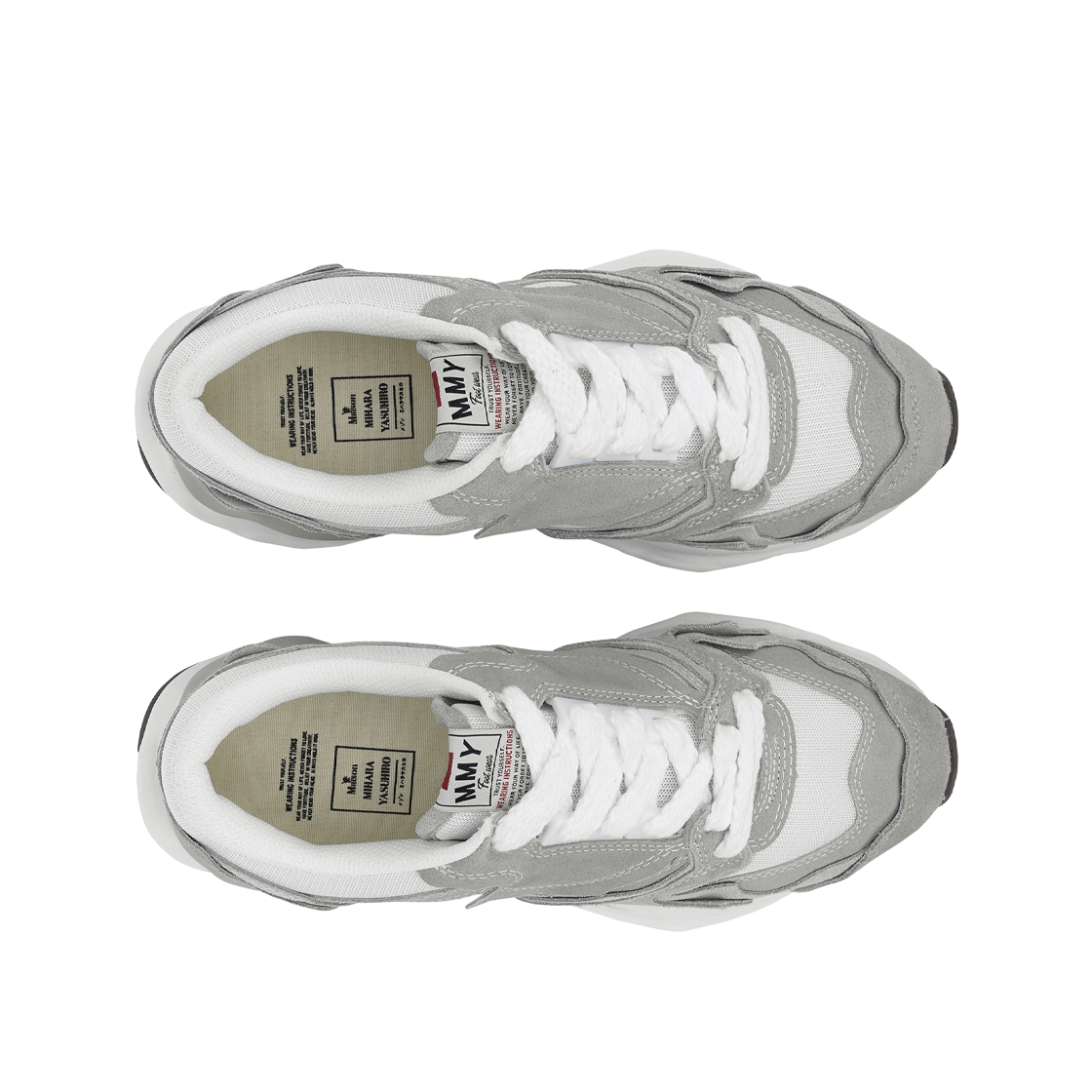 메종 미하라 야스히로 OG 솔 브로큰 디테일 러닝 스니커즈 화이트(Maison Mihara Yasuhiro OG Sole Broken Detail Running Sneakers White) - 3